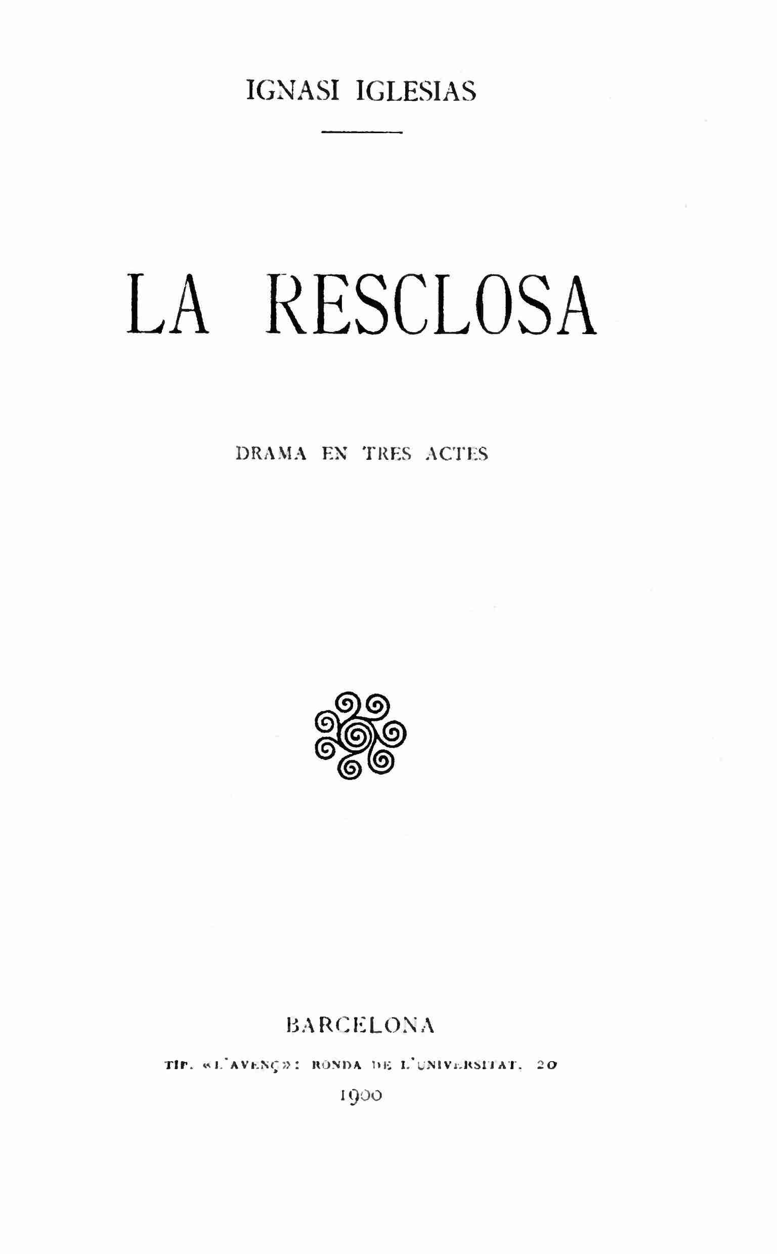 La resclosa cover