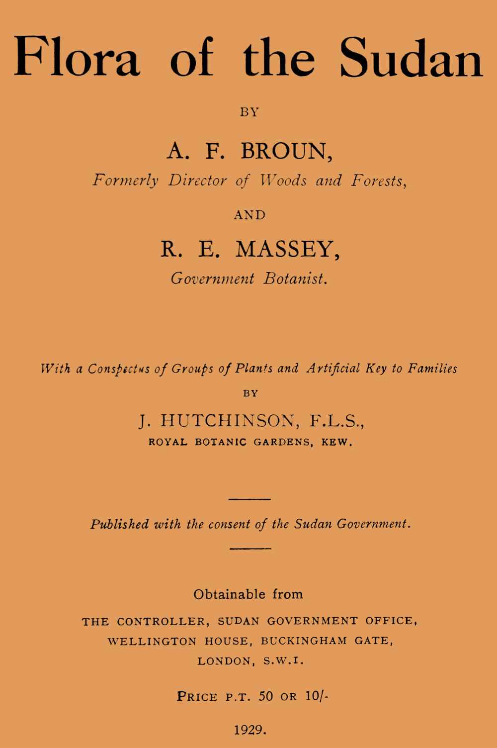 Flora of the Sudan cover