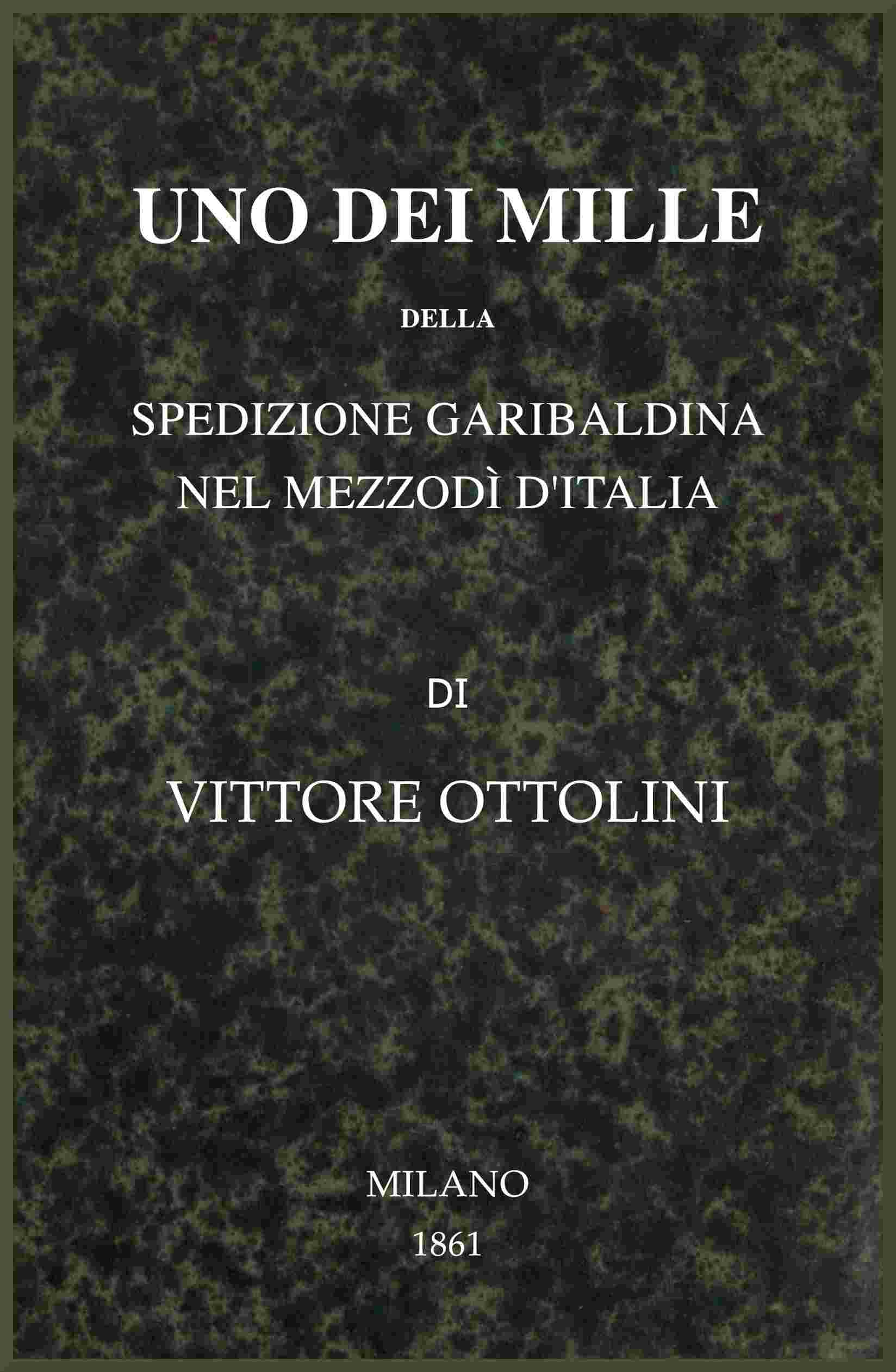 Uno dei Mille della spedizione garibaldina nel Mezzodì d'Italia cover