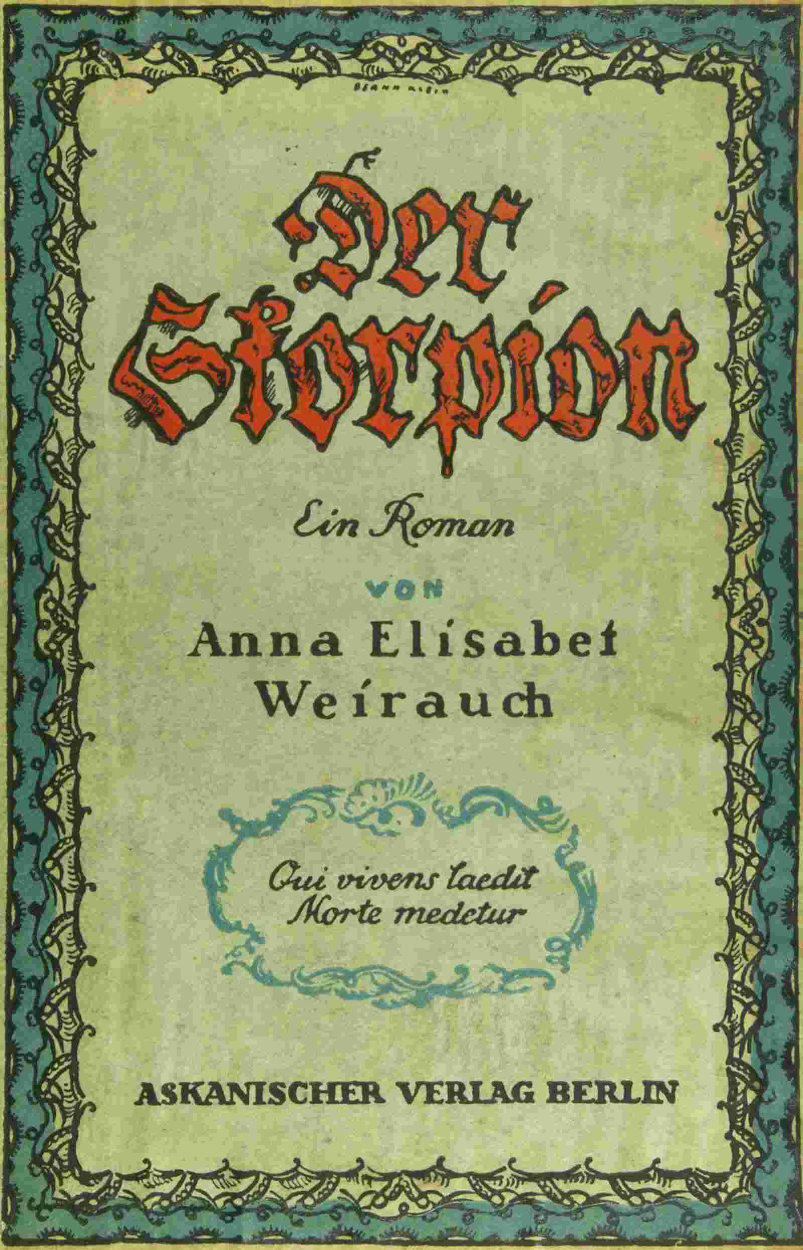 Der Skorpion. Band 2 cover
