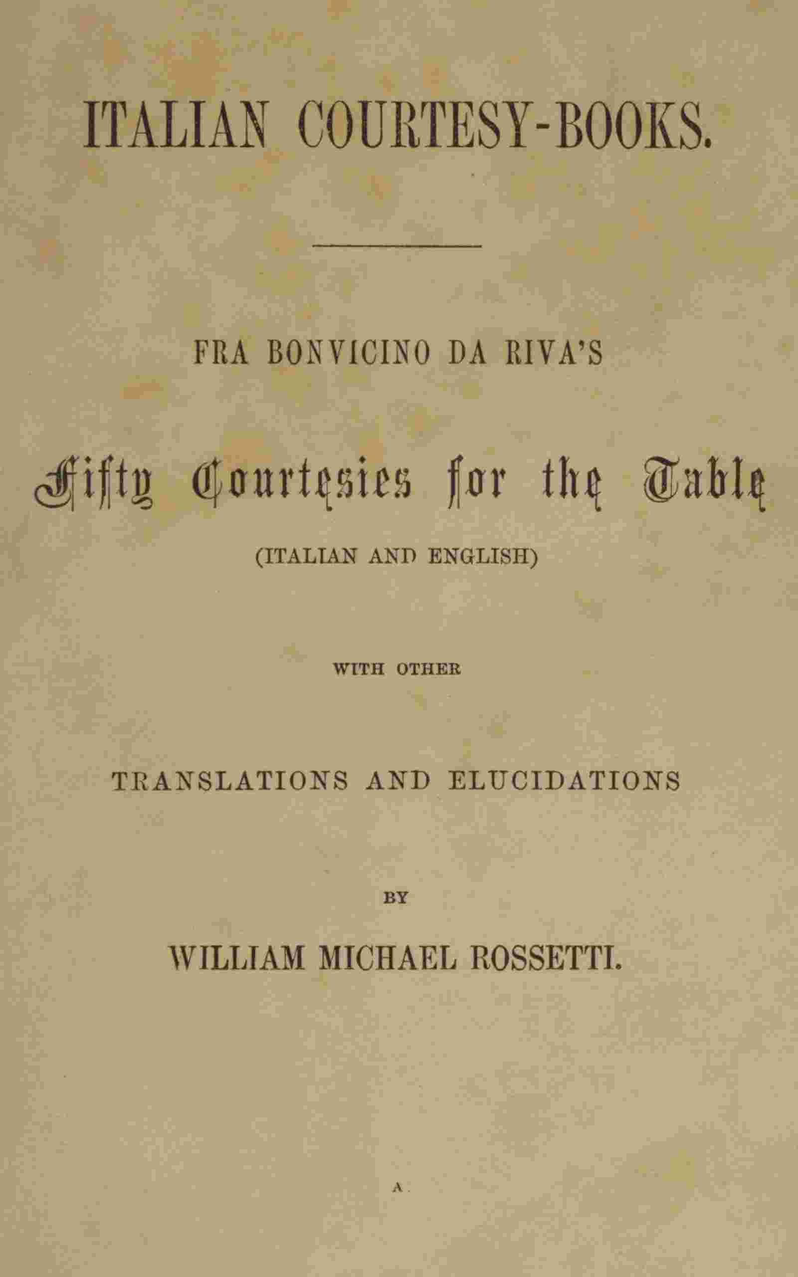 Italian courtesy-books cover