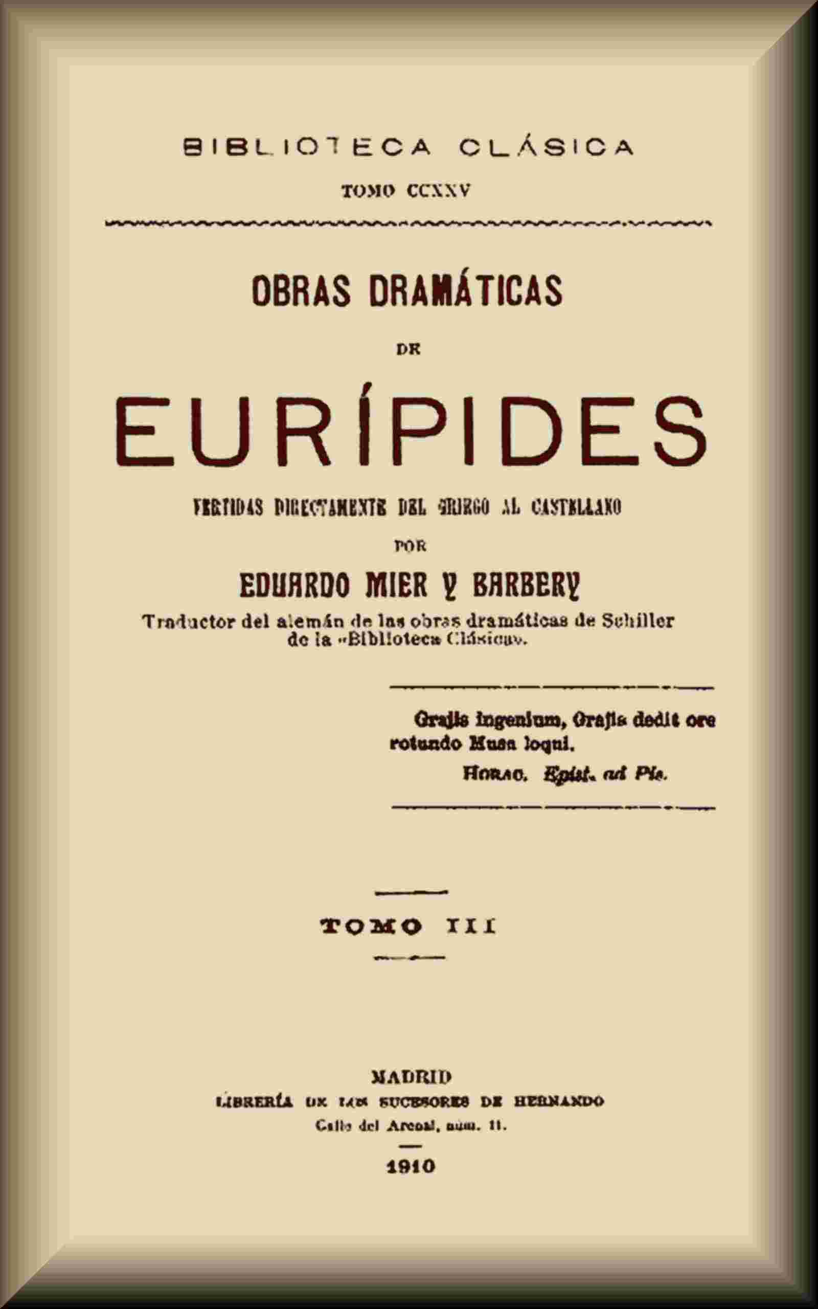Obras dramáticas de Eurípides (3 de 3) cover