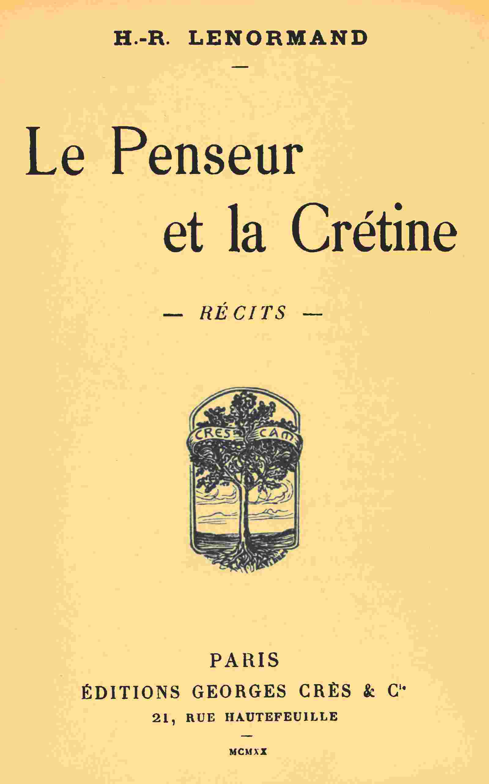 Le penseur et la crétine cover