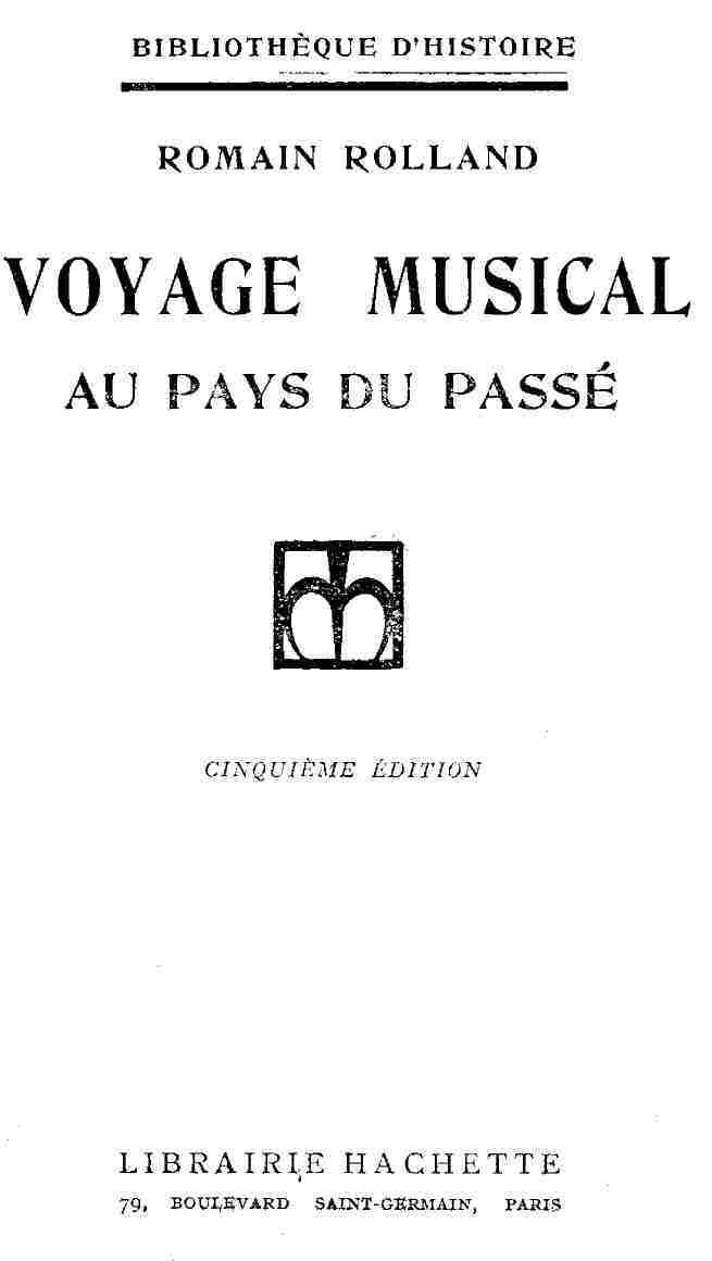 Voyage musical au pays du passé cover