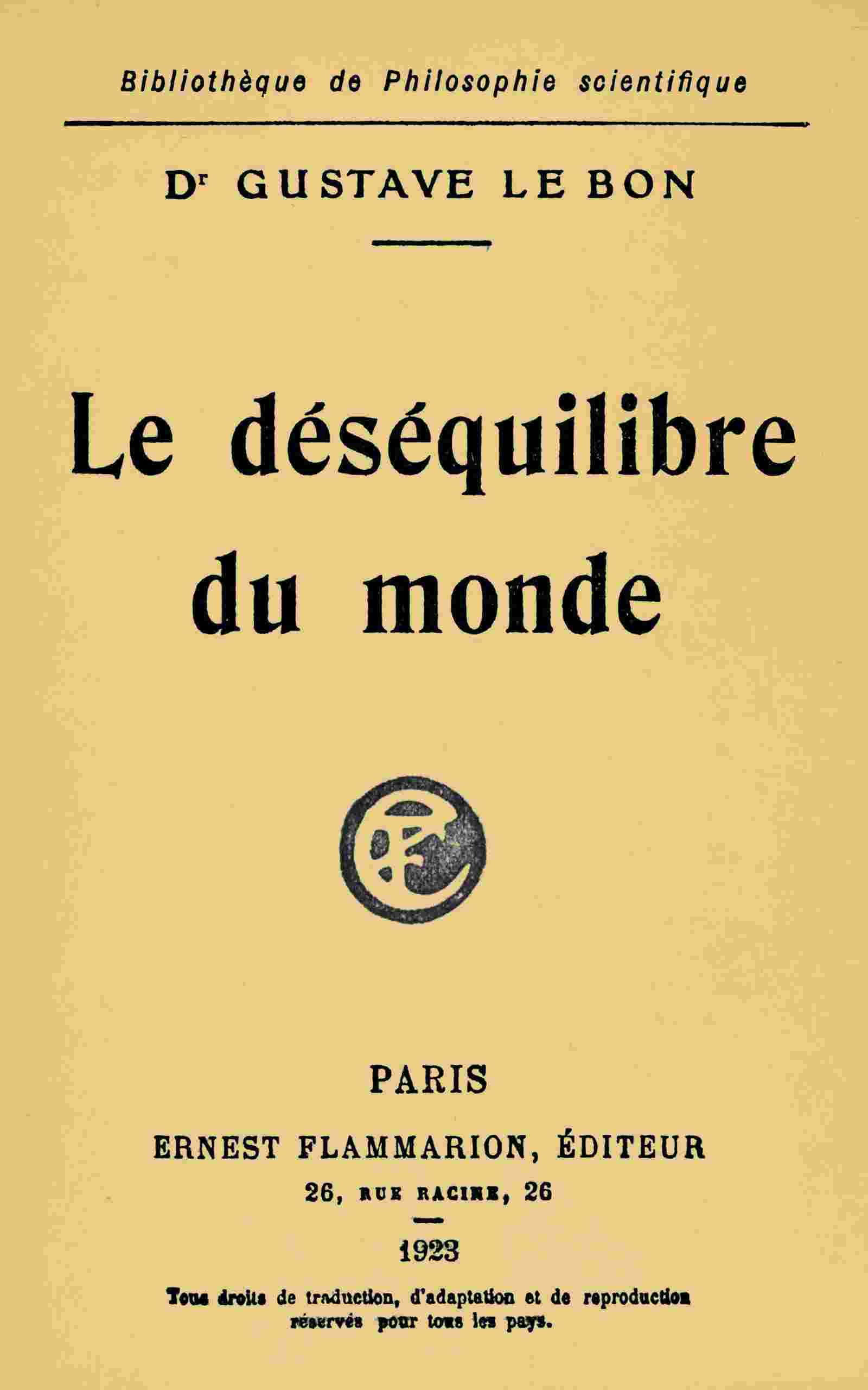 Le déséquilibre du monde cover