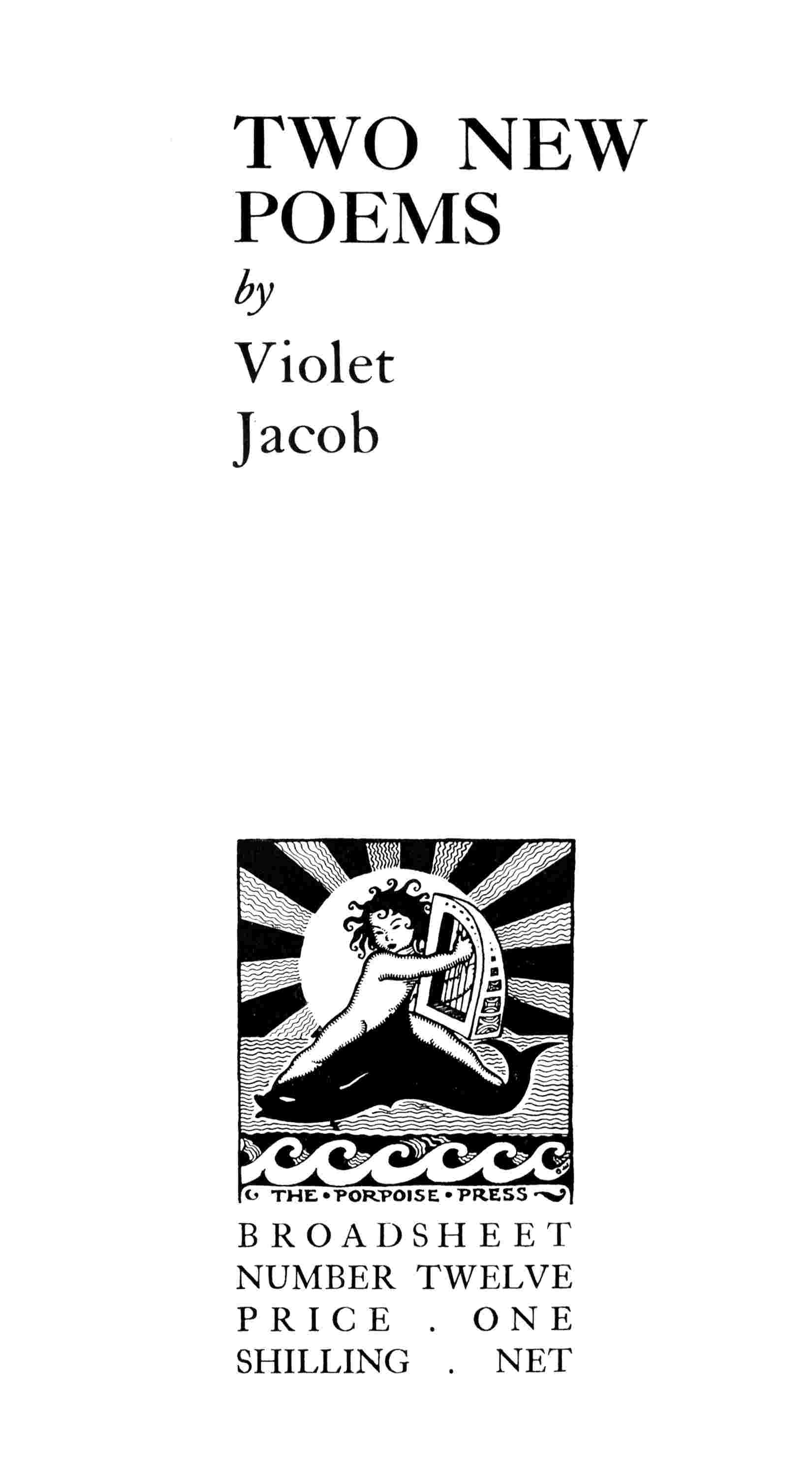 Two new poems cover
