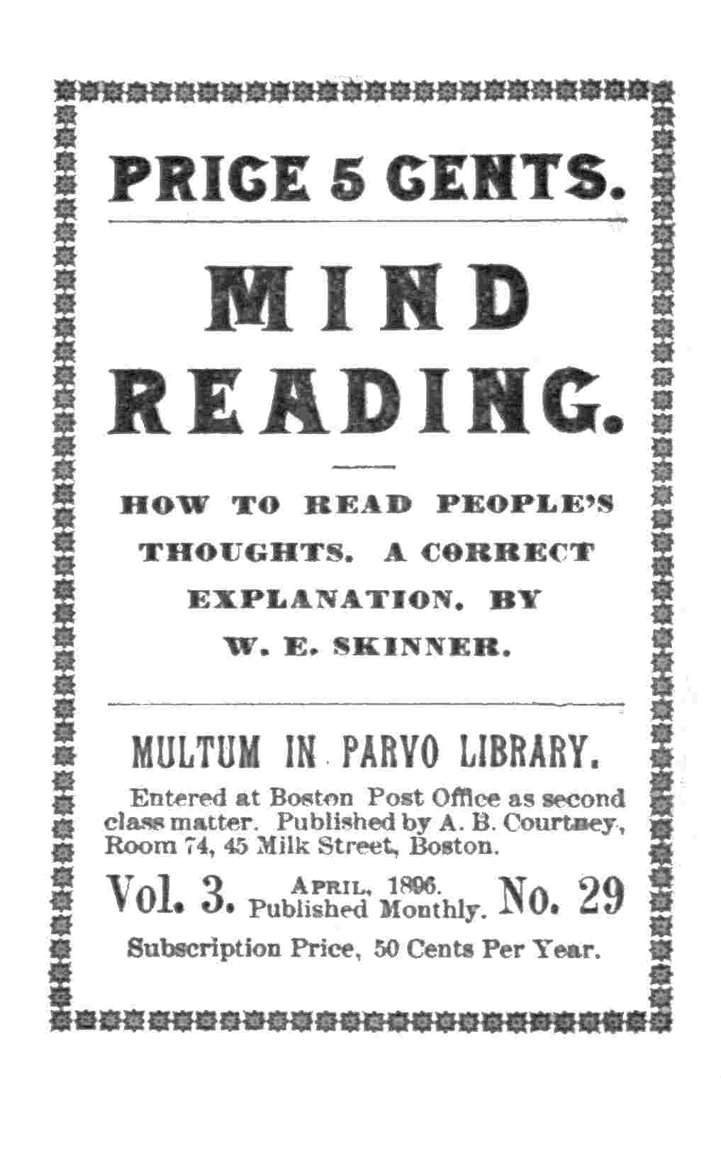 Mind reading cover