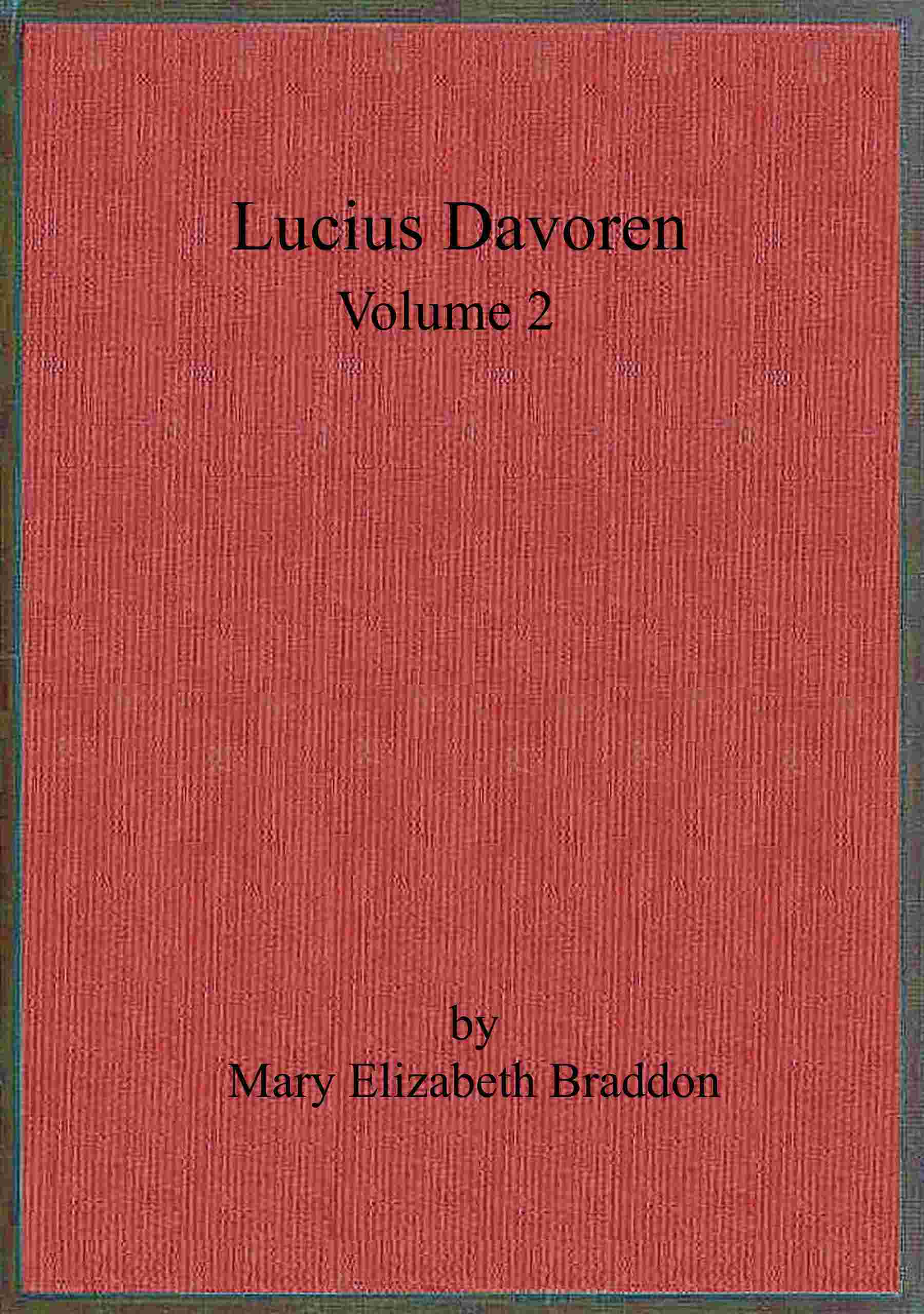 Lucius Davoren; or, Publicans and sinners, vol. 2 cover