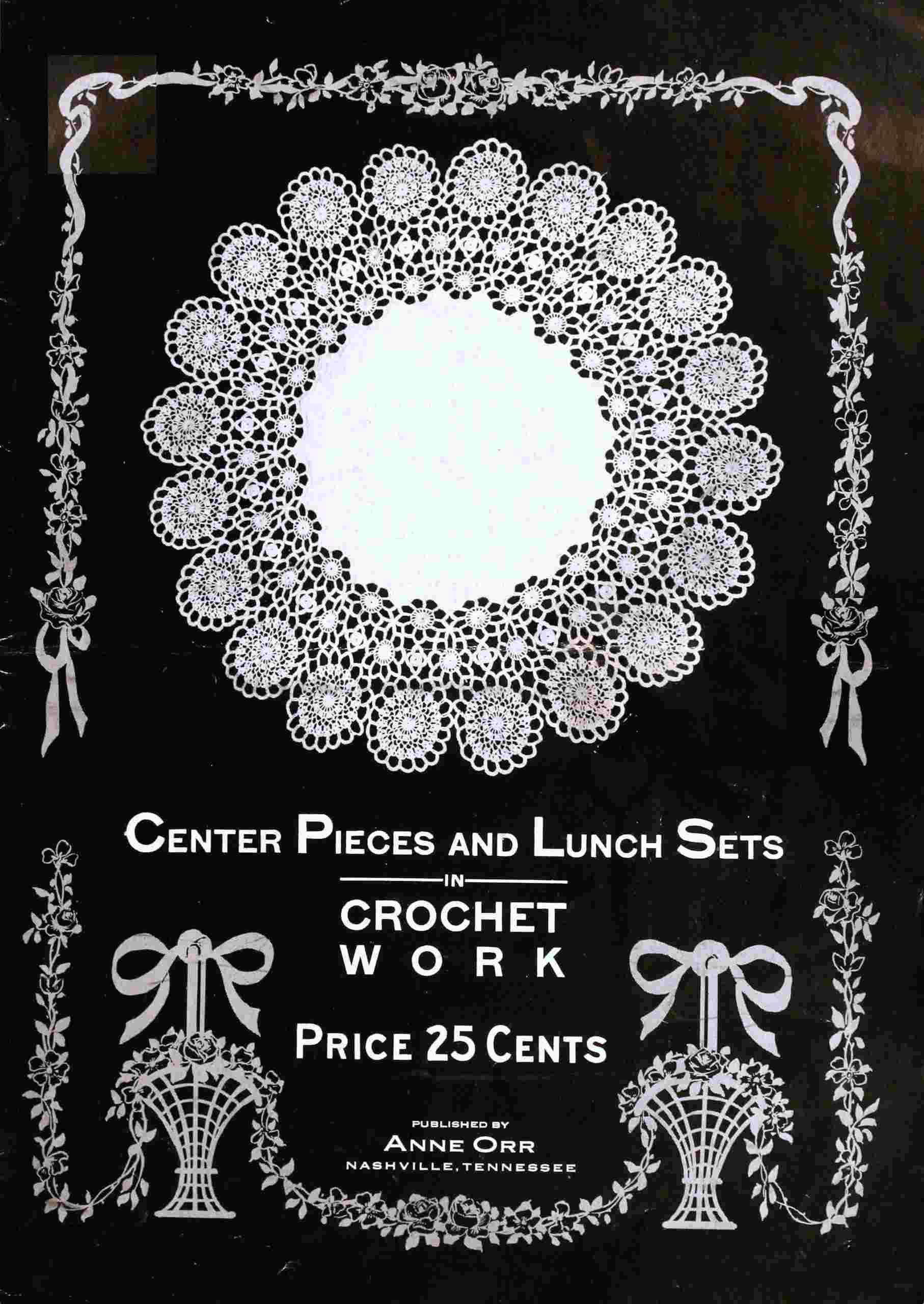 Center pieces and lunch sets in crochet work cover