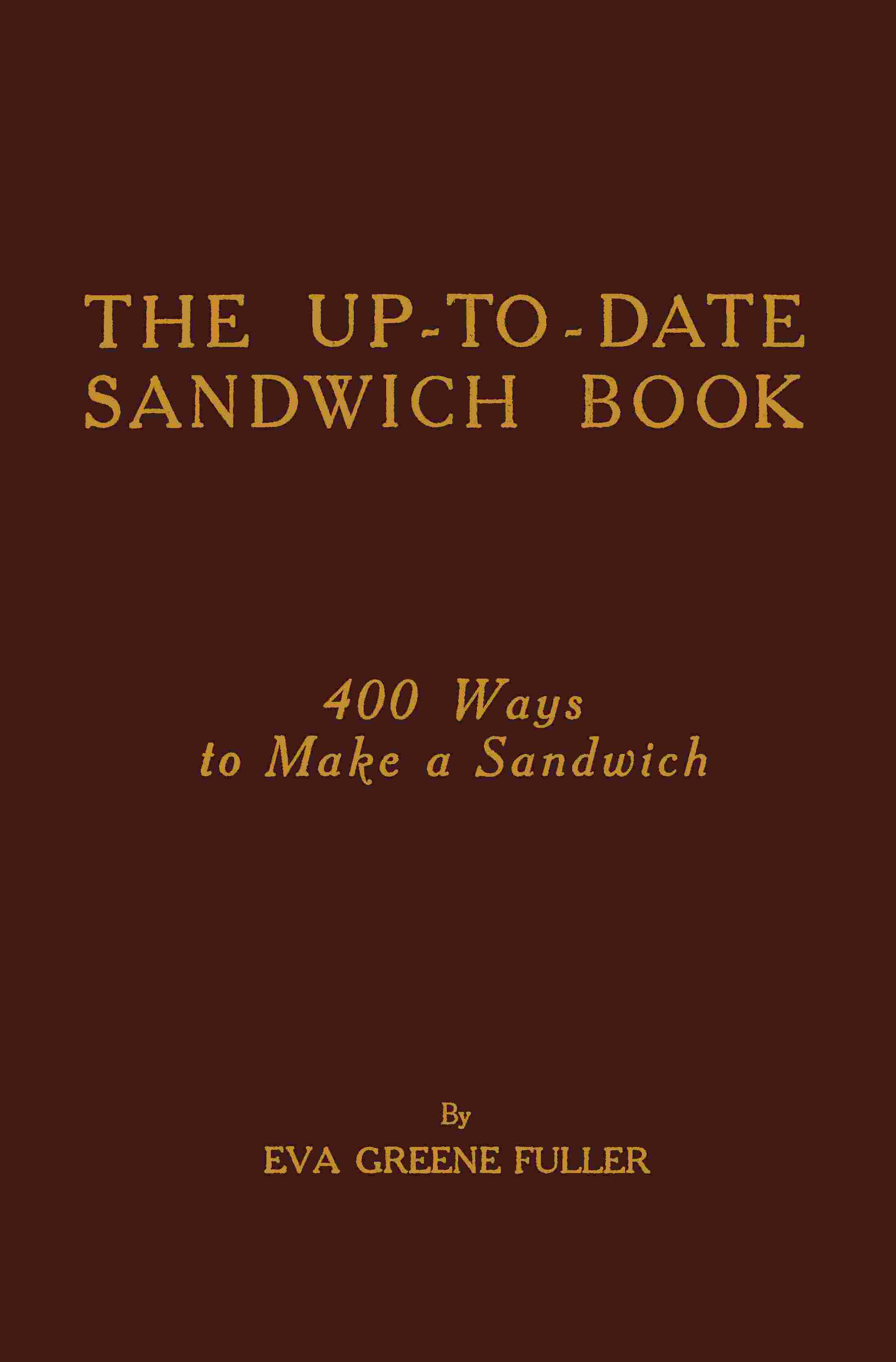 The up-to-date sandwich book cover