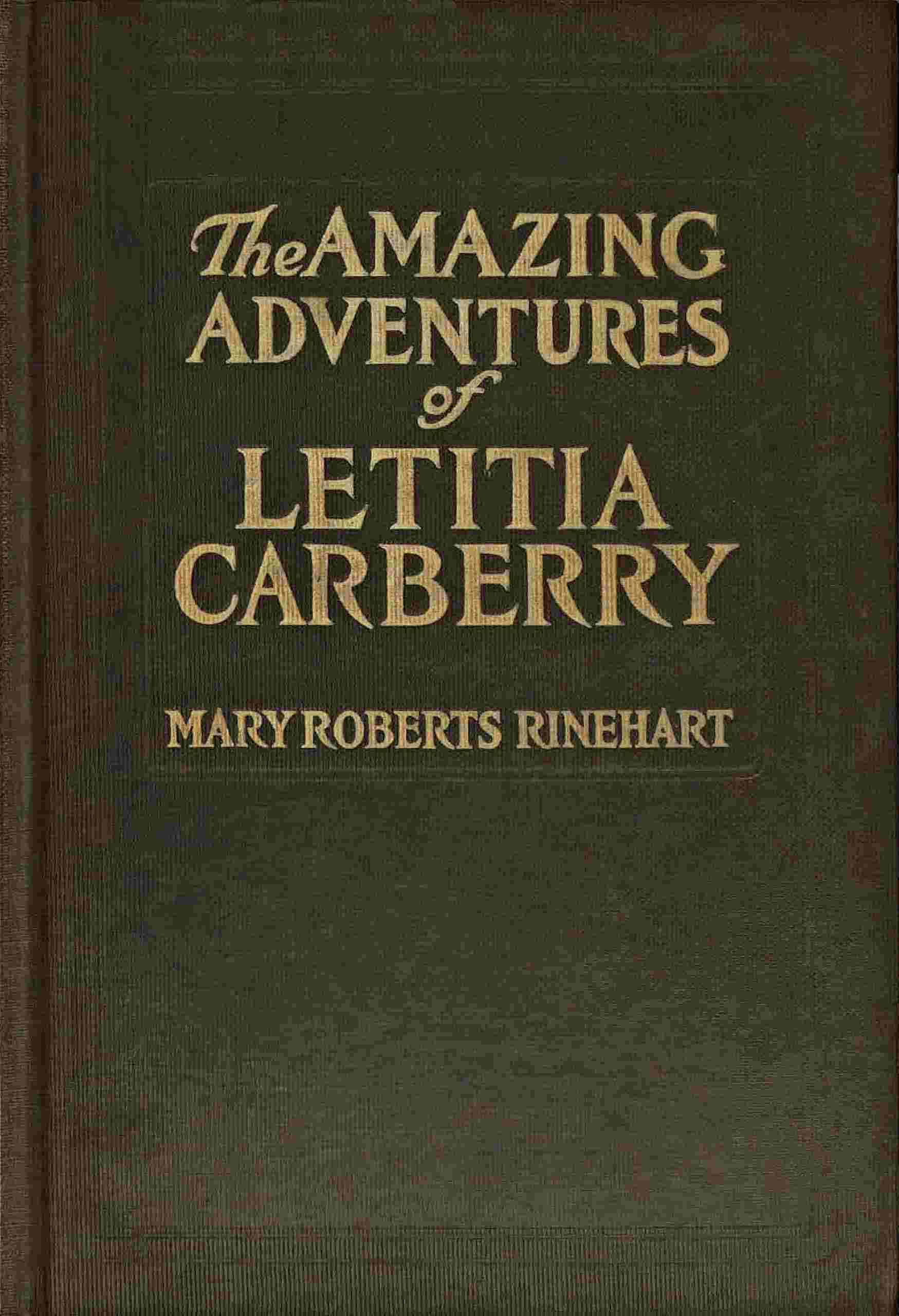 The amazing adventures of Letitia Carberry cover