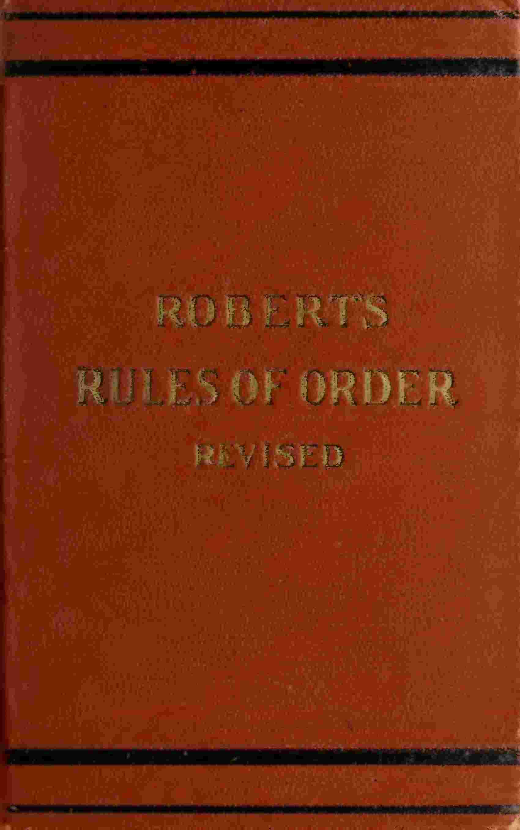 Robert's rules of order revised cover