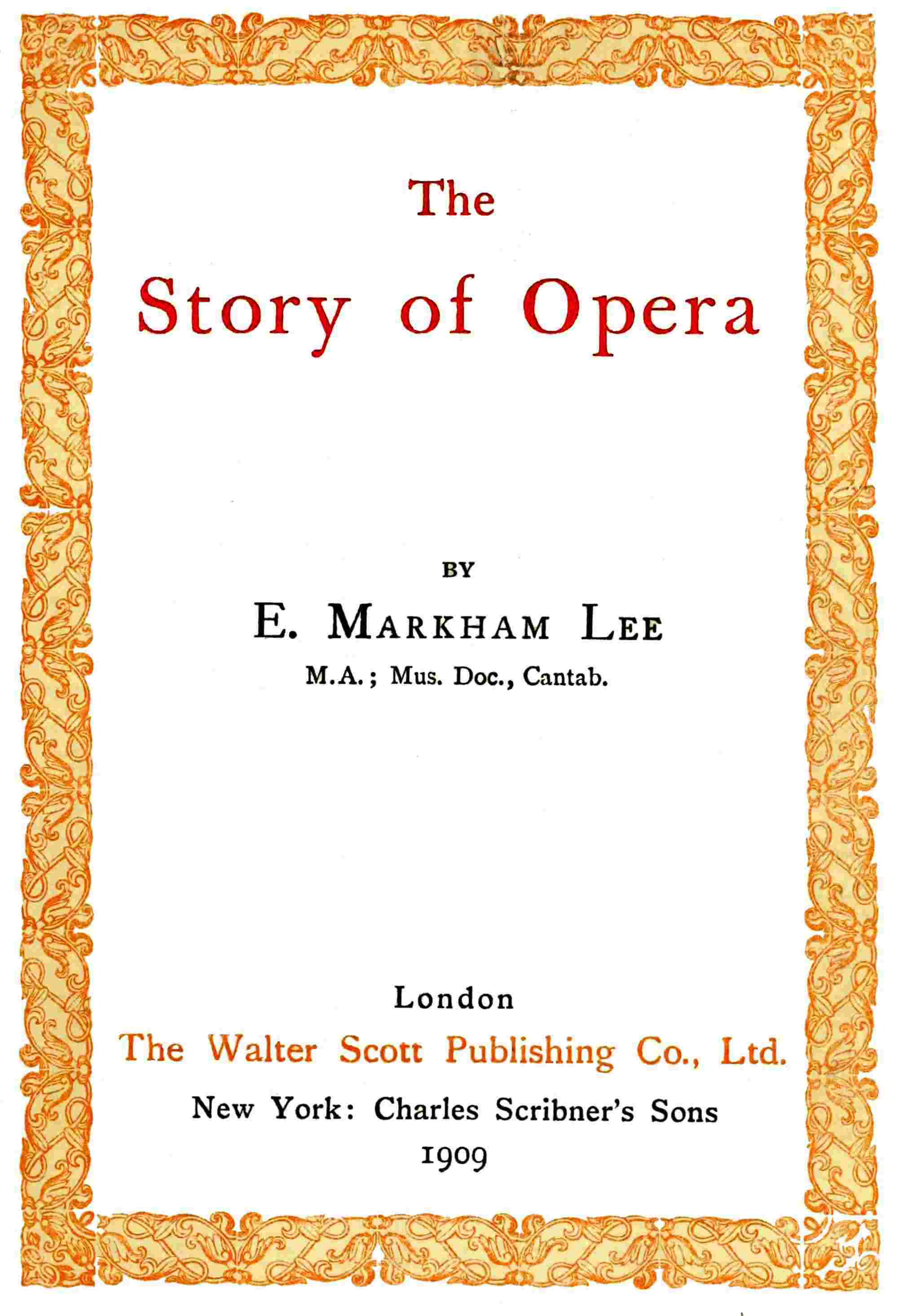 The story of opera cover