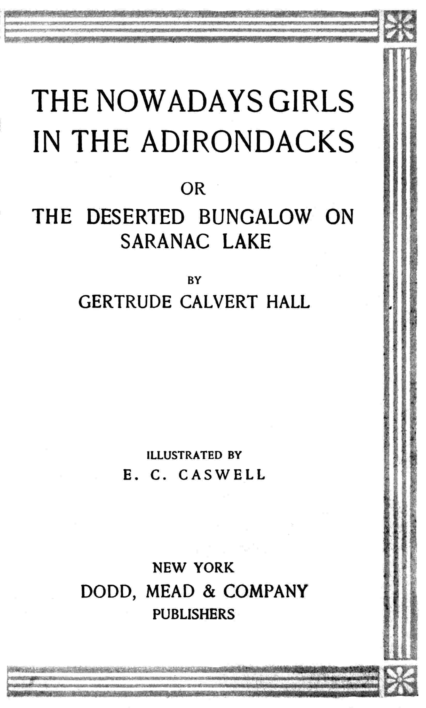 The Nowadays Girls in the Adirondacks cover