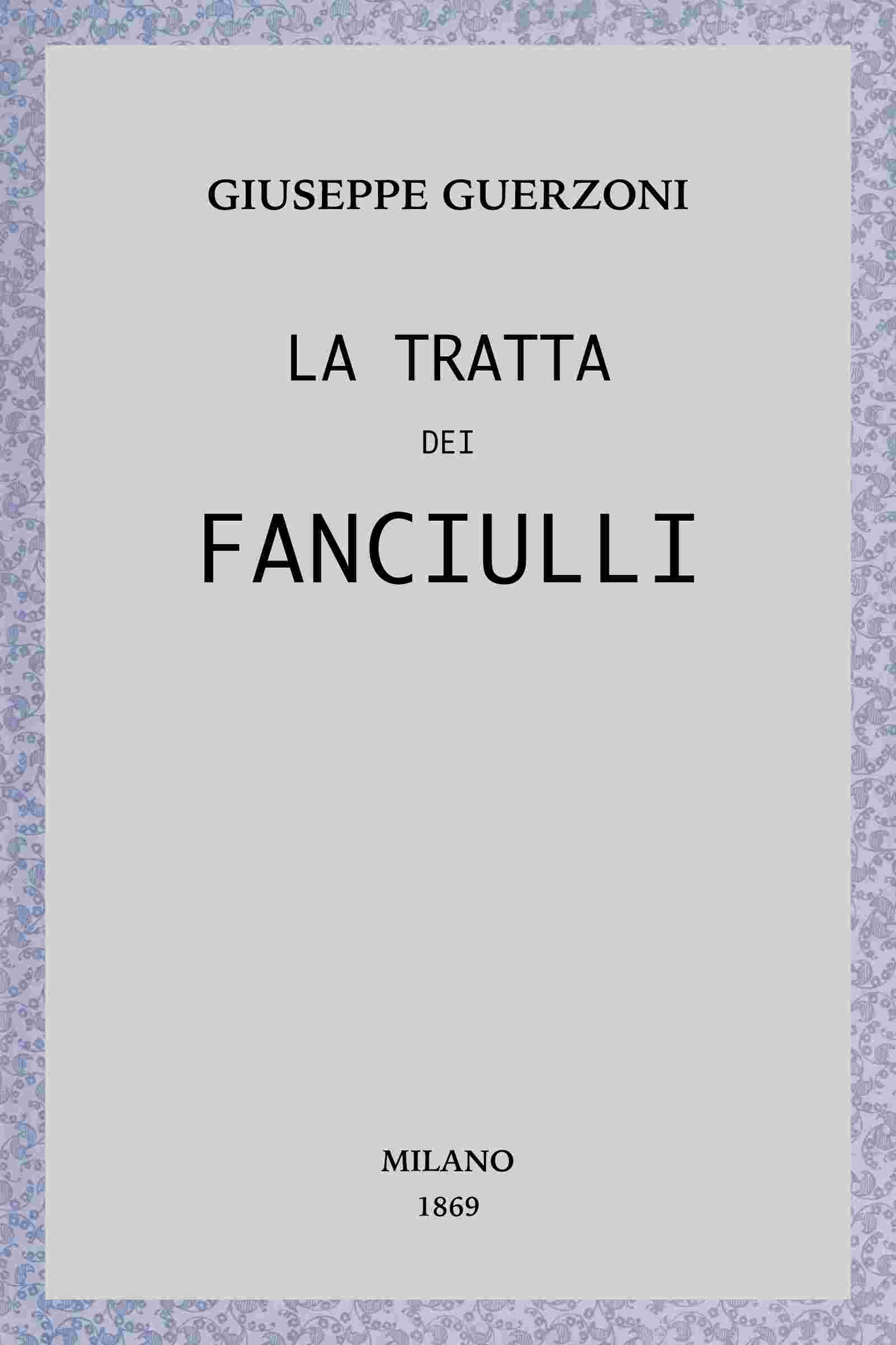 La tratta dei fanciulli cover