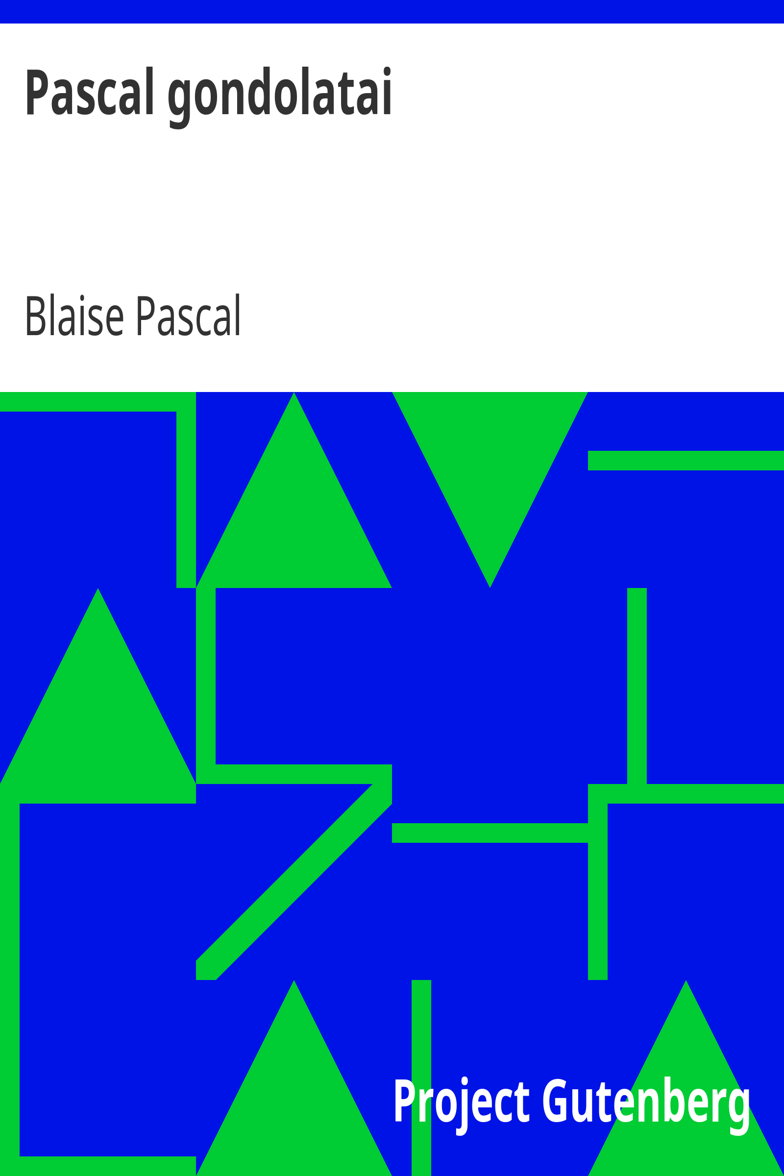 Pascal gondolatai cover