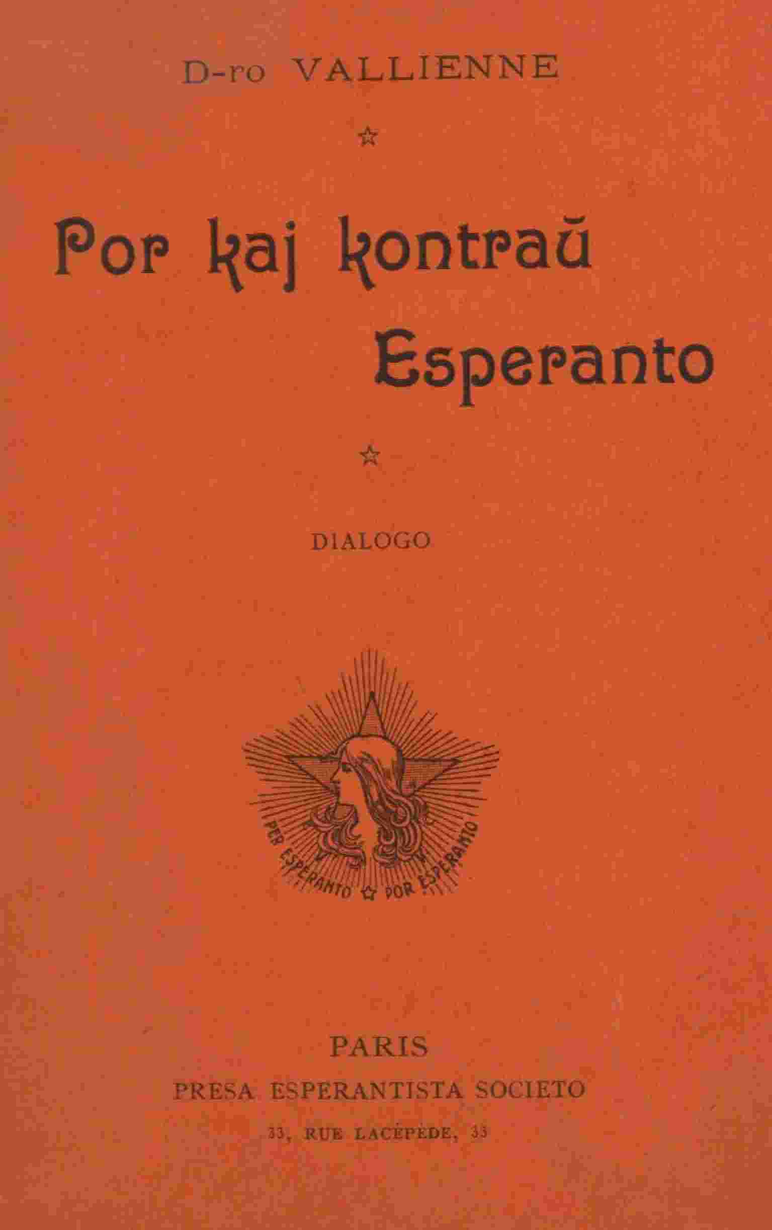 Por kaj kontraŭ Esperanto cover
