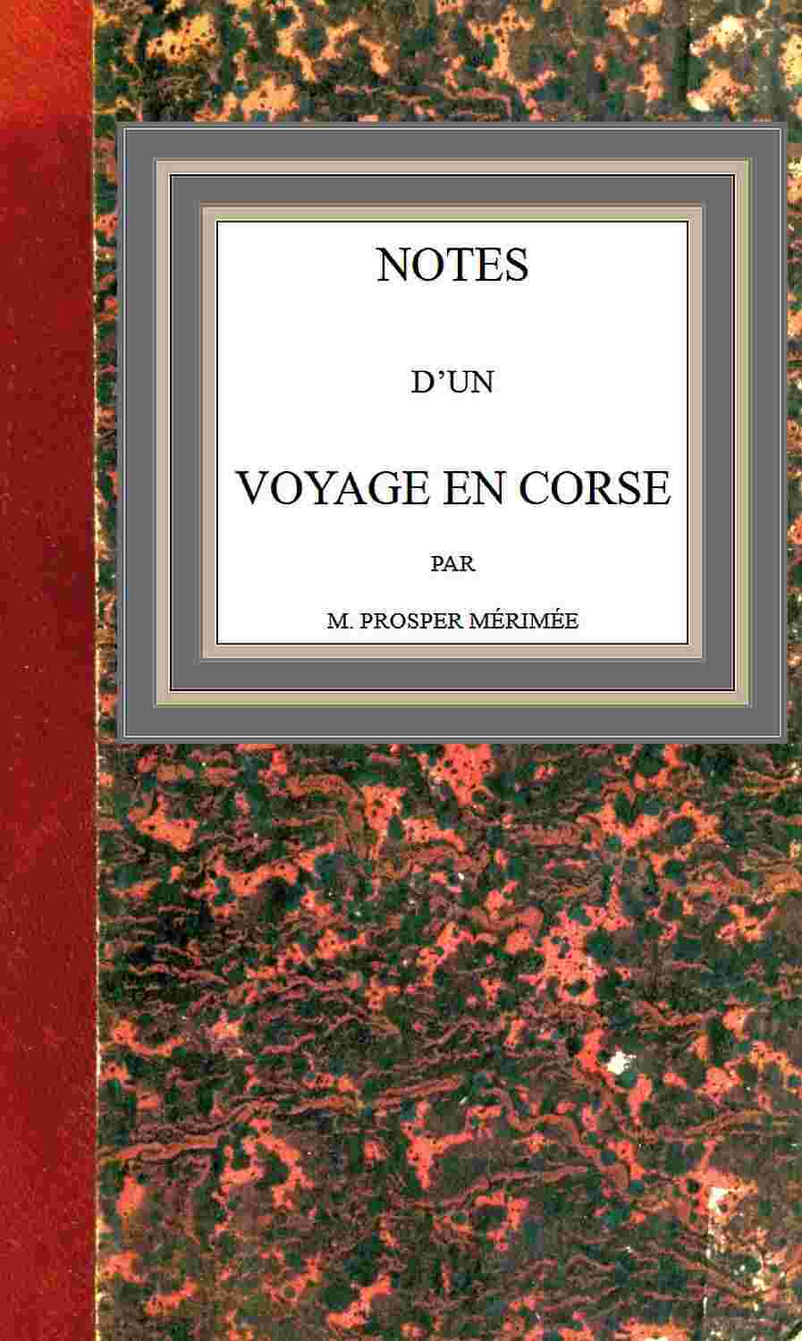 Notes d'un voyage en Corse cover