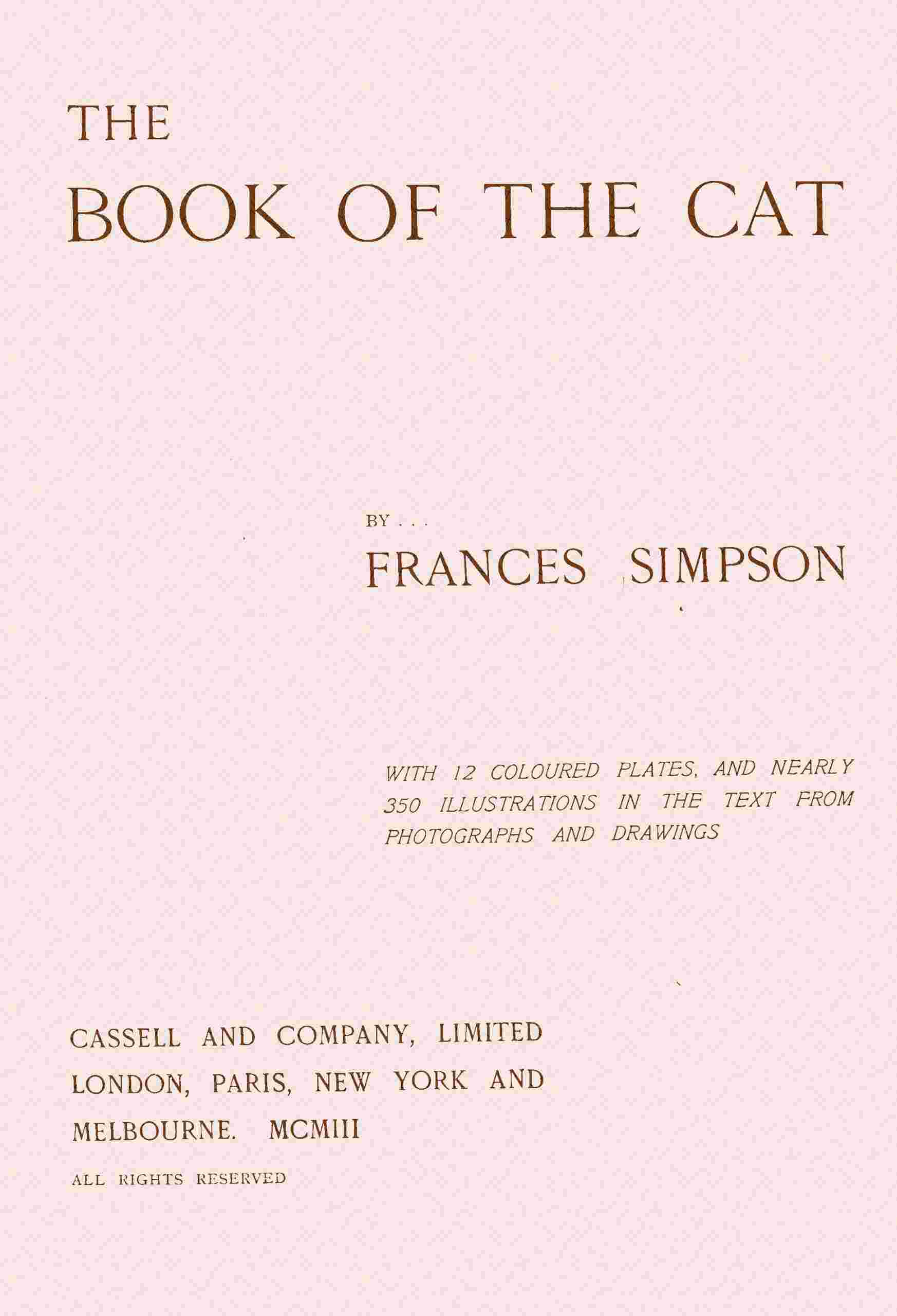 The book of the cat cover
