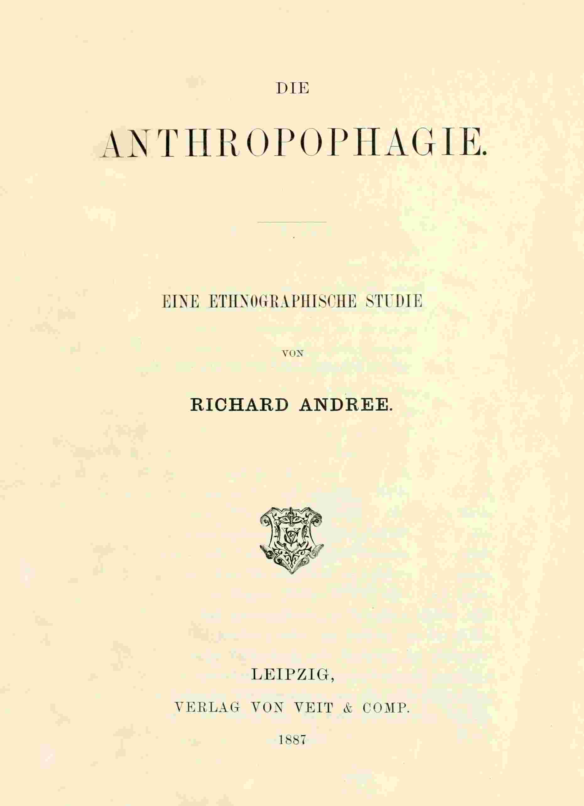 Die Anthropophagie cover