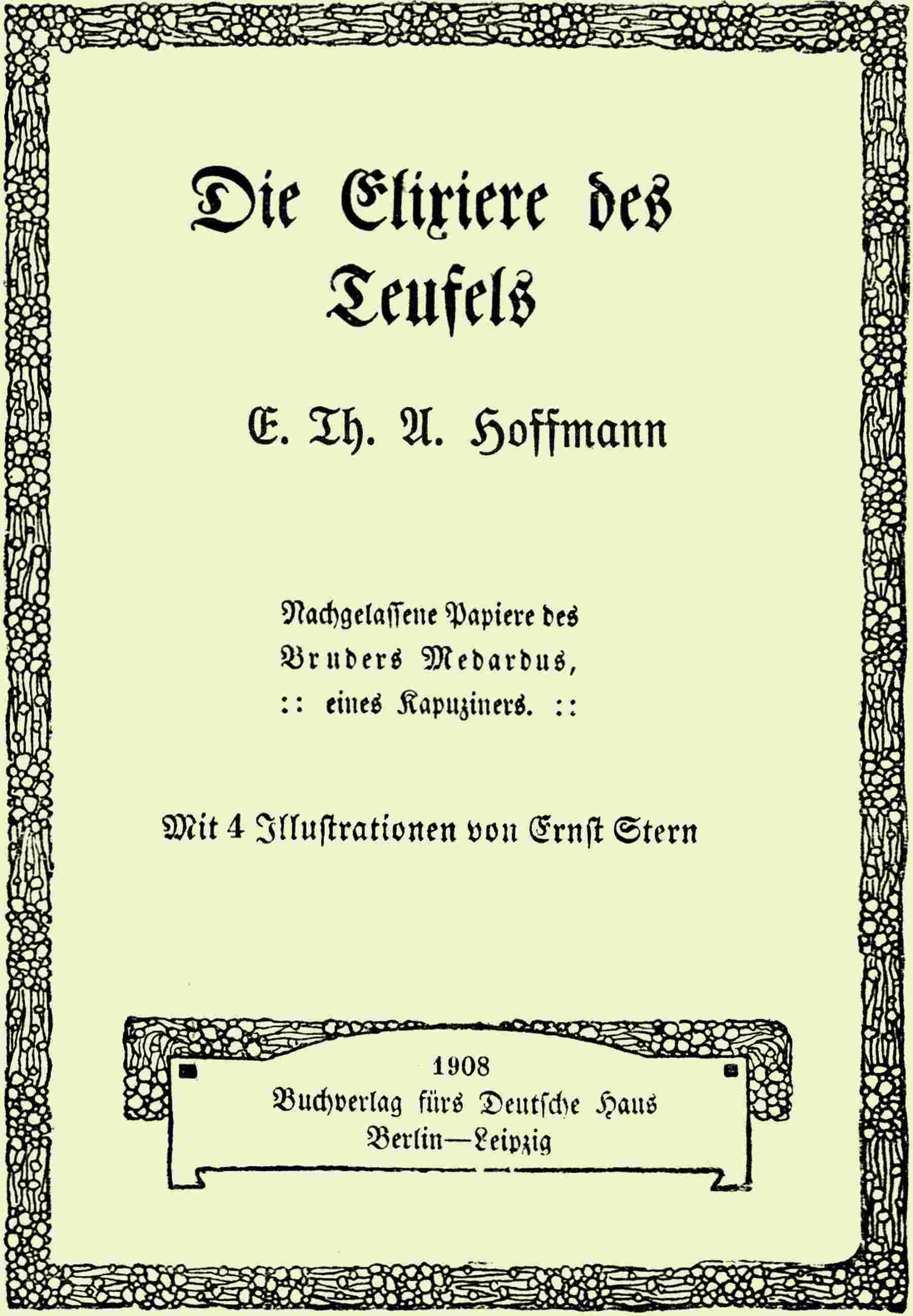 Die Elixiere des Teufels cover