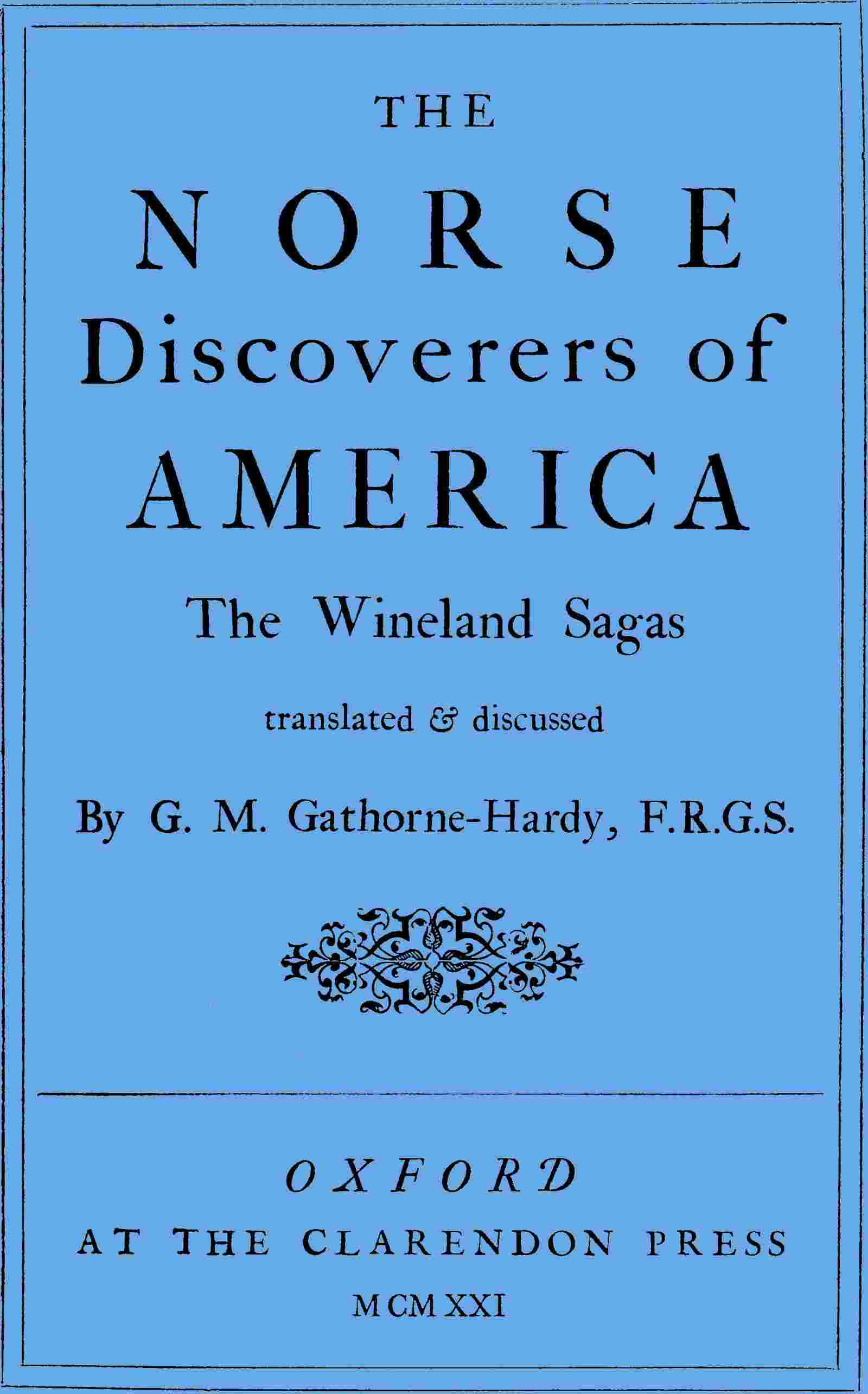 The Norse discoverers of America cover