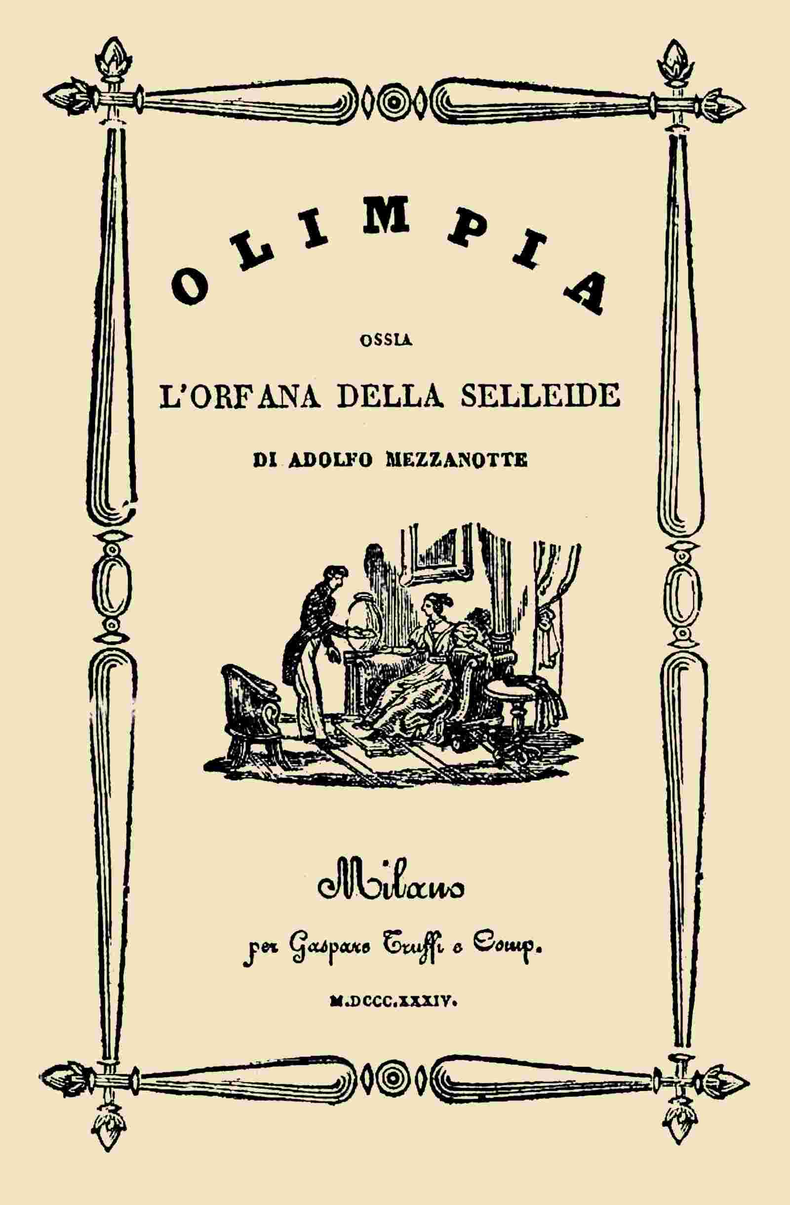 Olimpia; ossia, L'orfana della Selleide cover