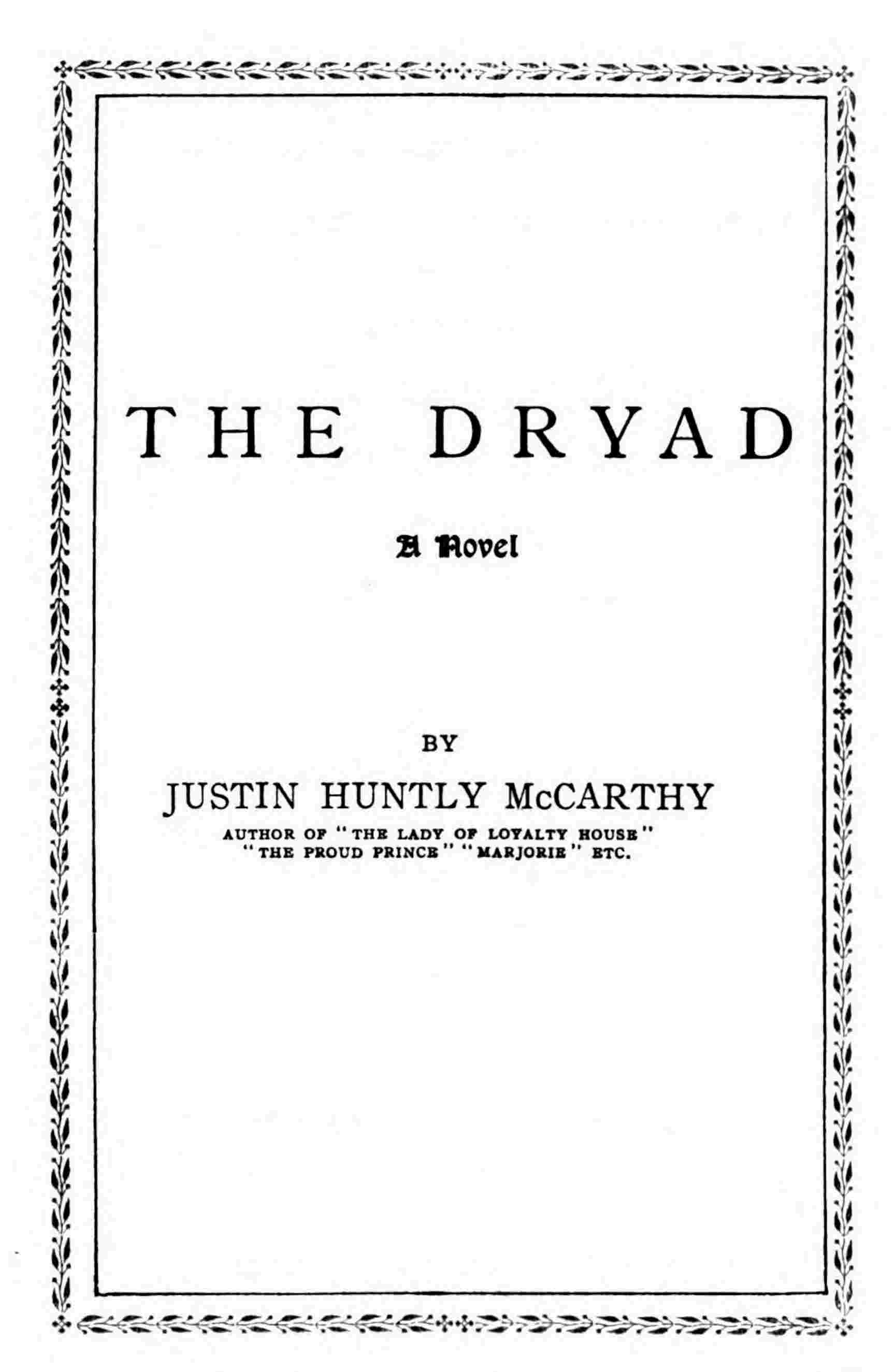 The dryad cover