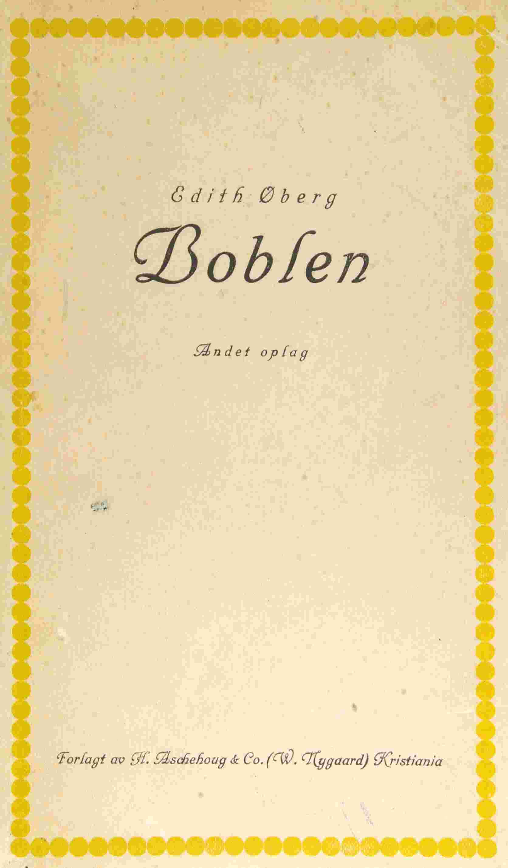 Boblen cover