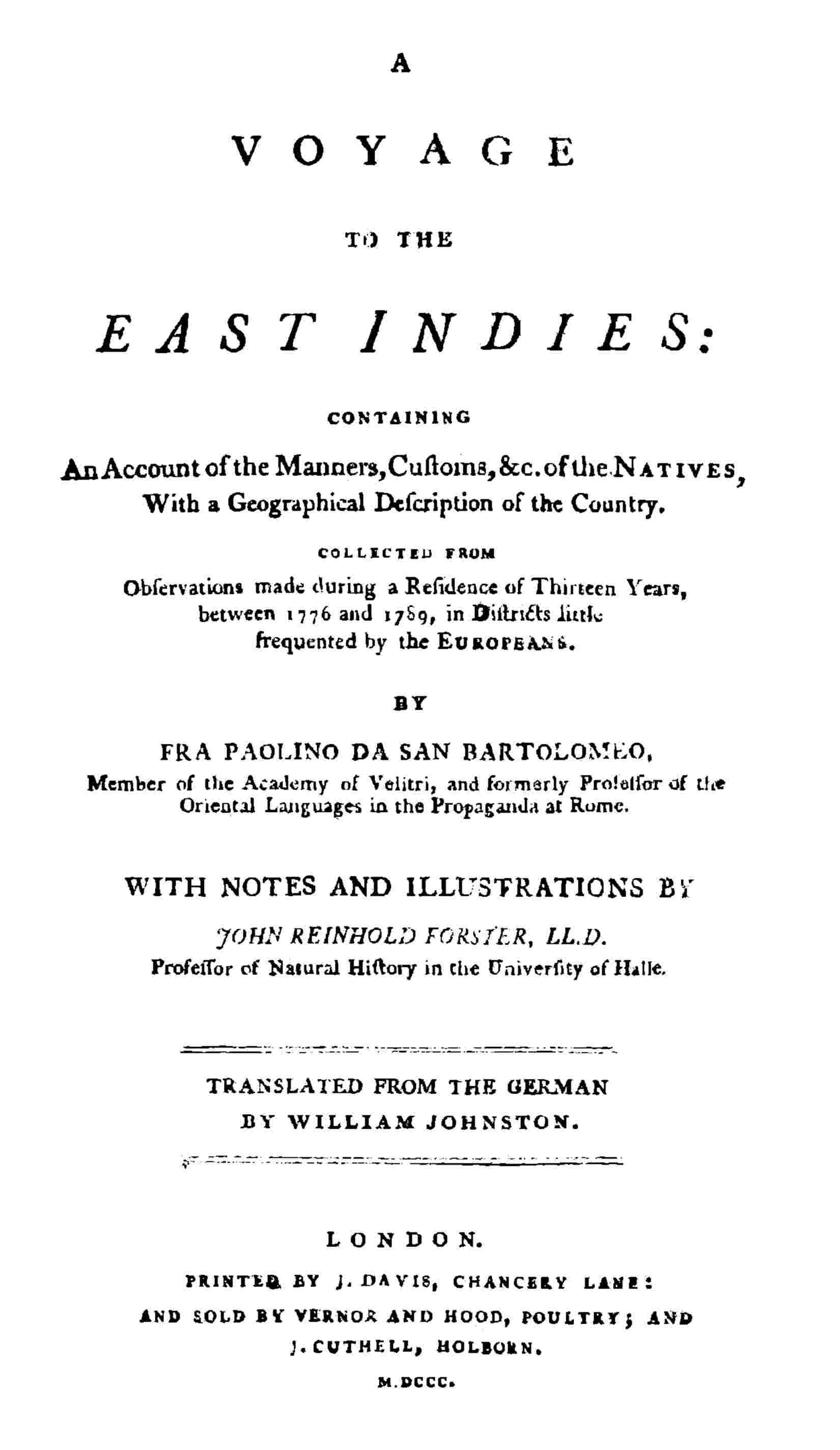 Voyage to the East Indies cover