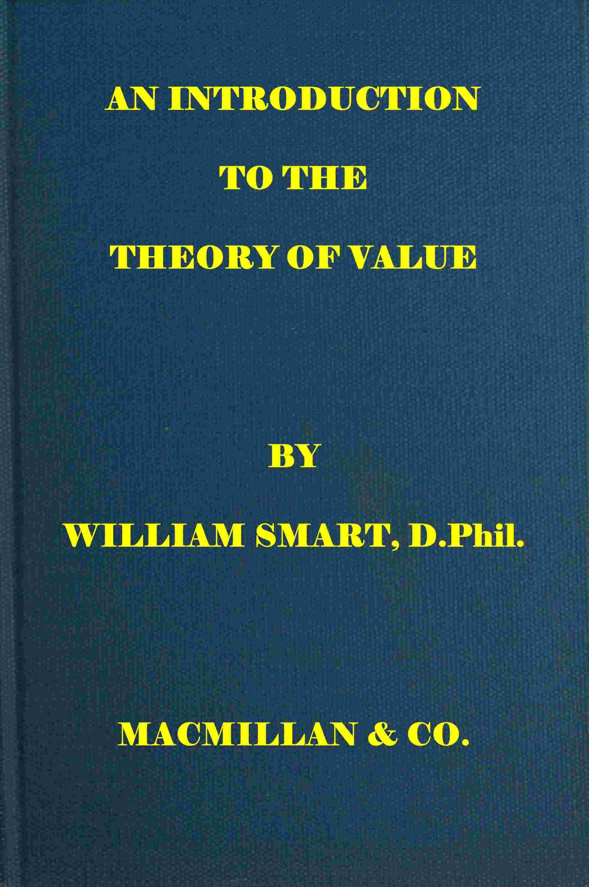 An introduction to the theory of value cover