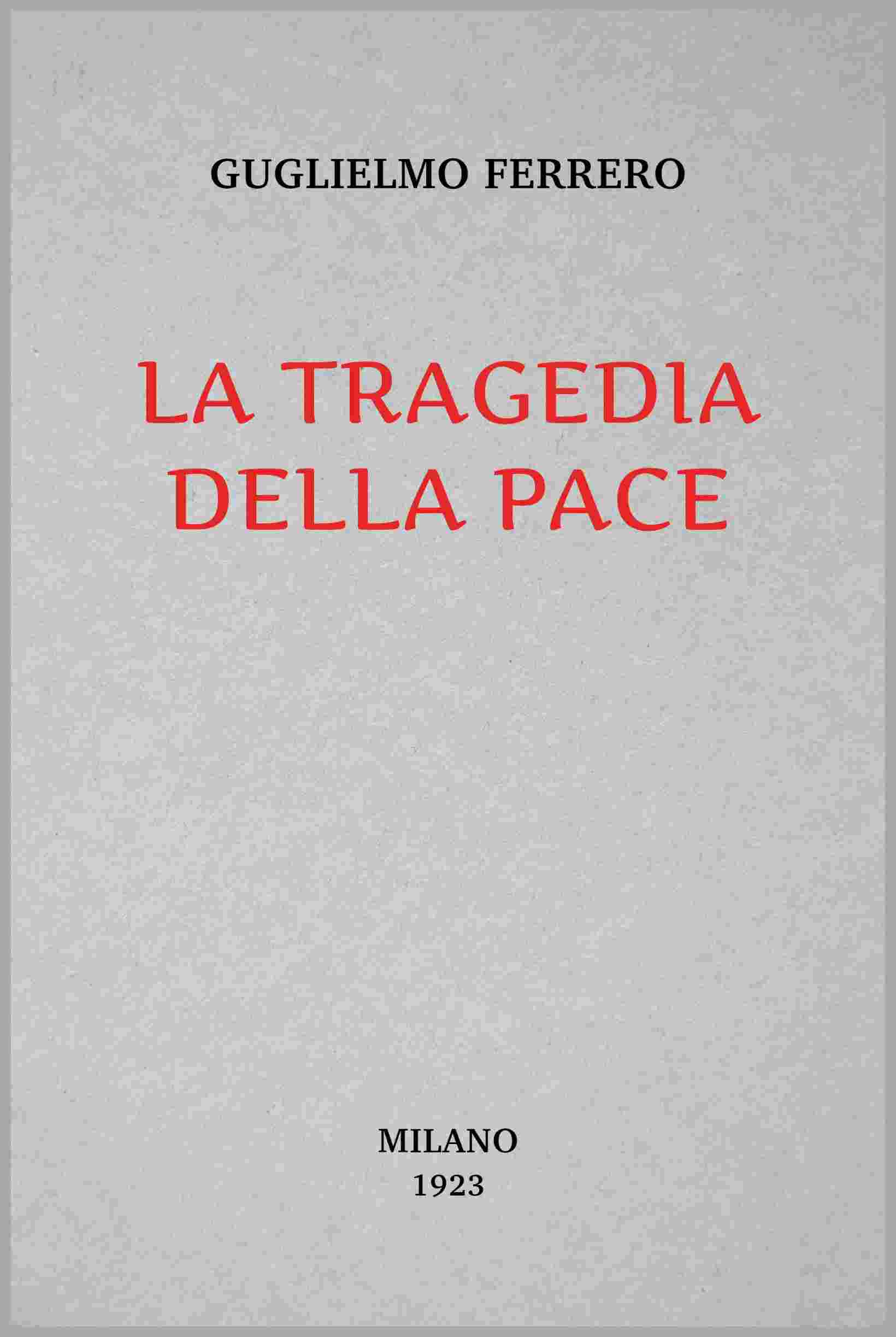 La tragedia della pace cover