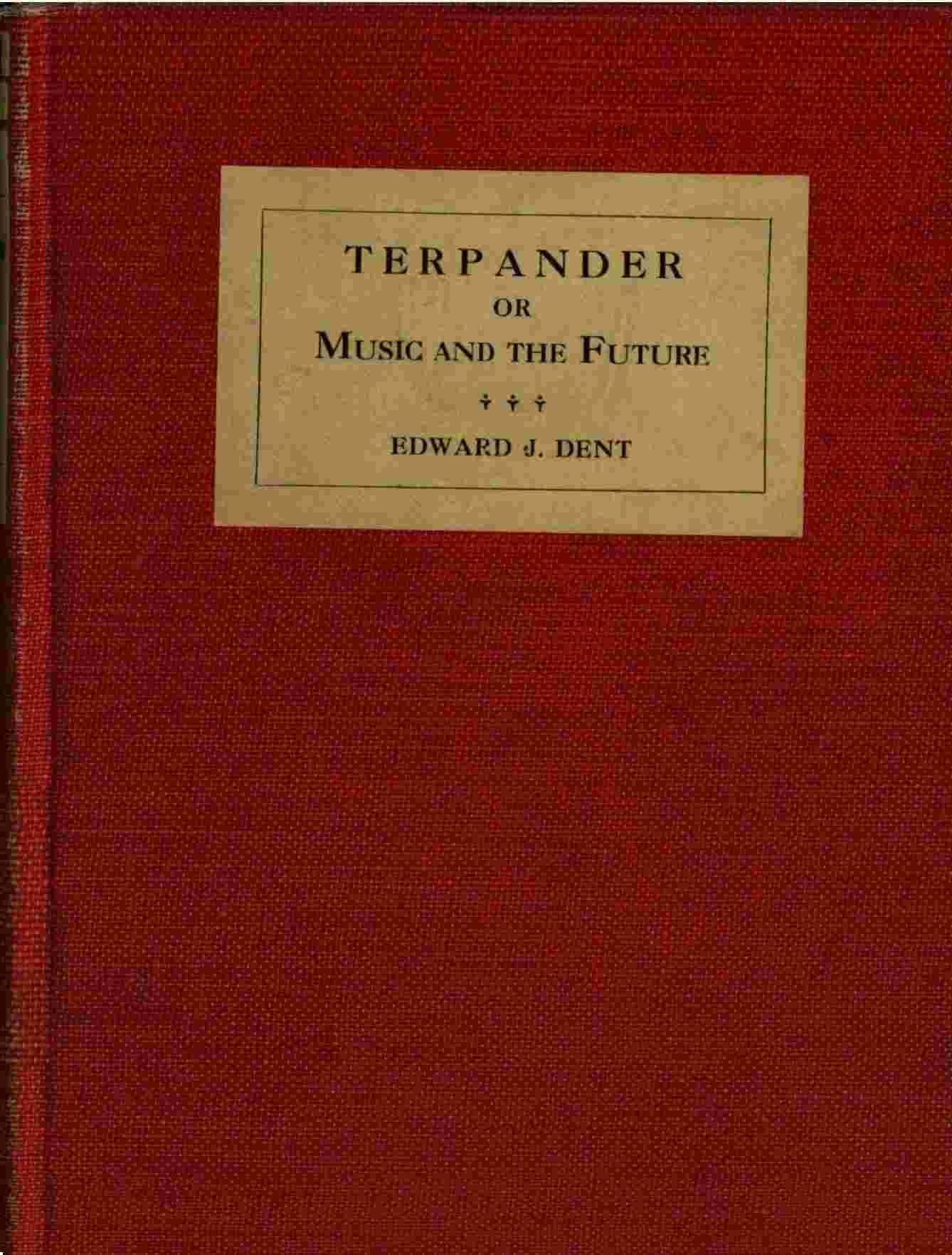 Terpander; or, Music and the future cover