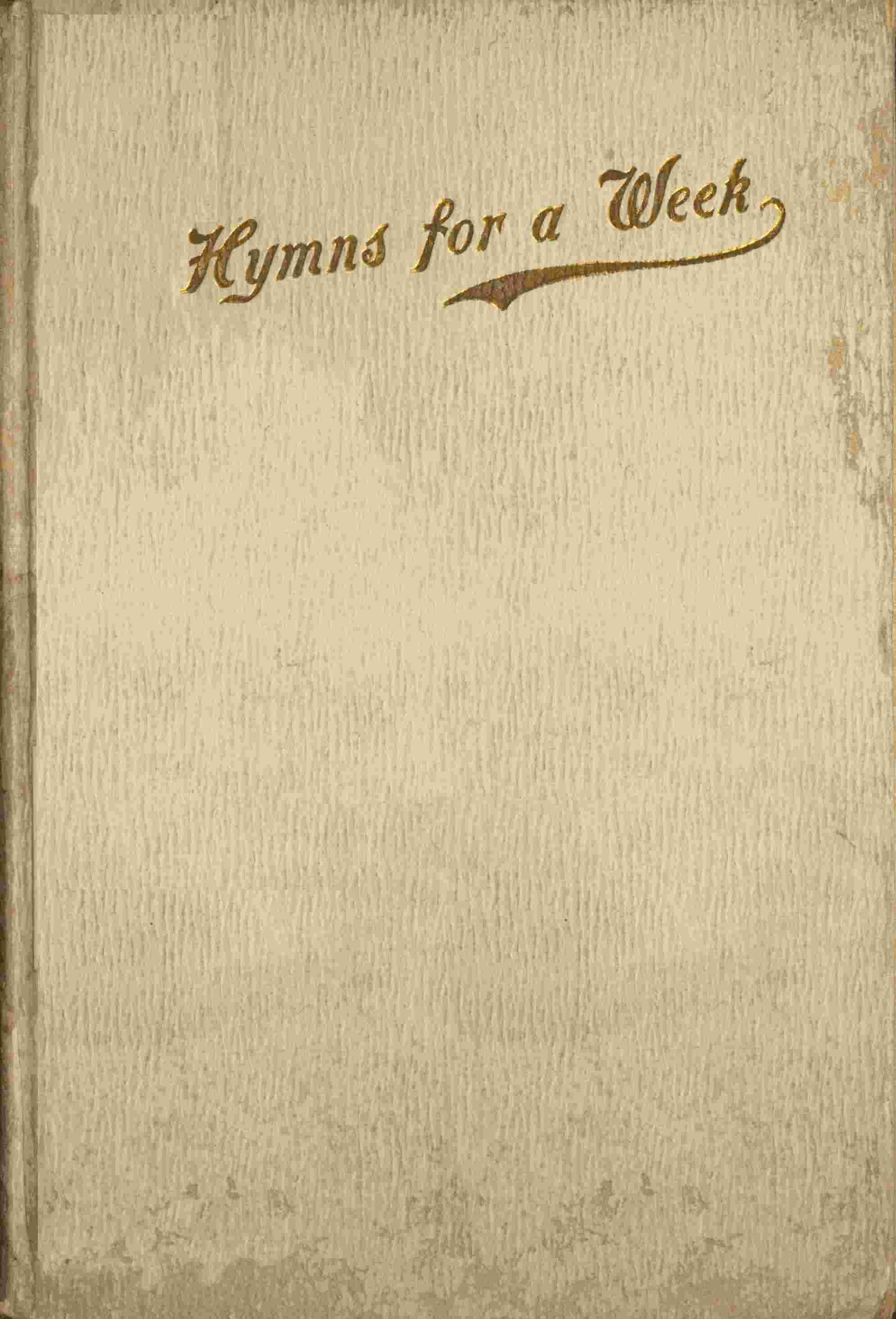 Morning and evening hymns for a week cover