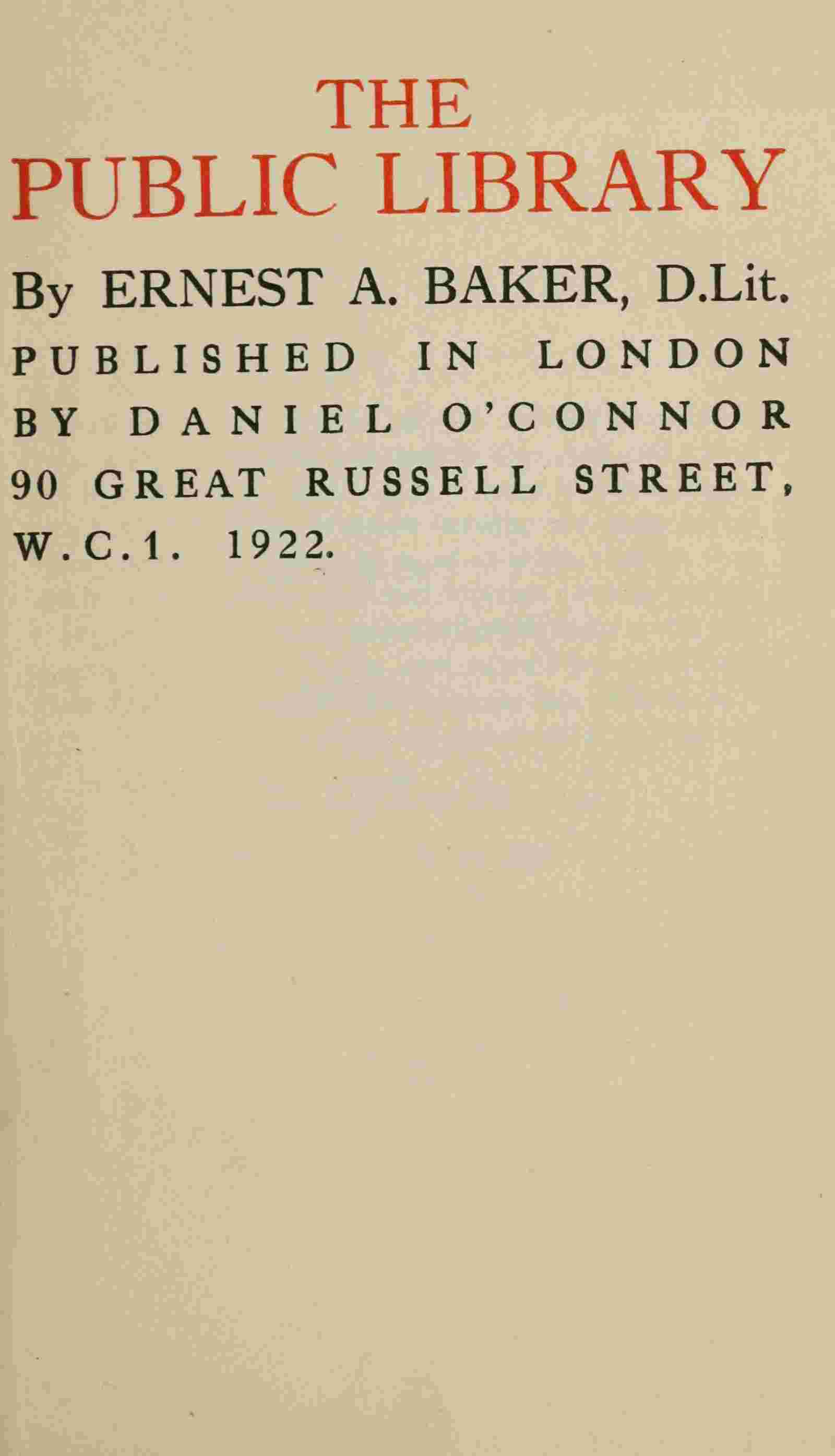 The public library cover