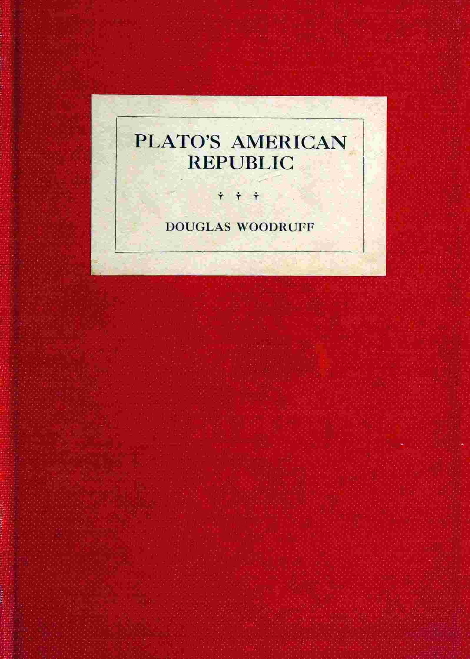 Plato's American Republic cover