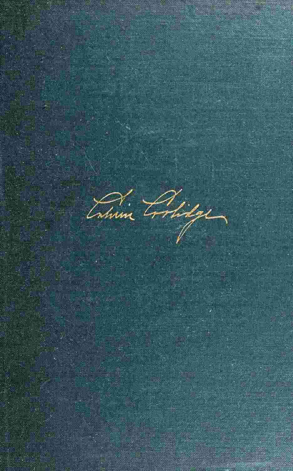 The autobiography of Calvin Coolidge cover