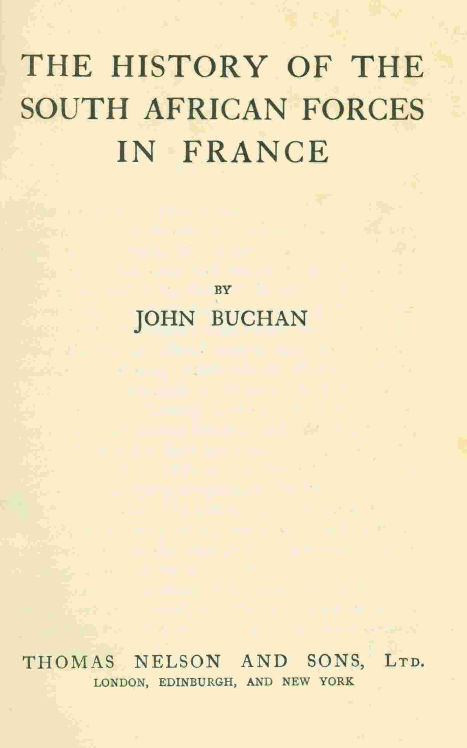 The history of the South African forces in France cover
