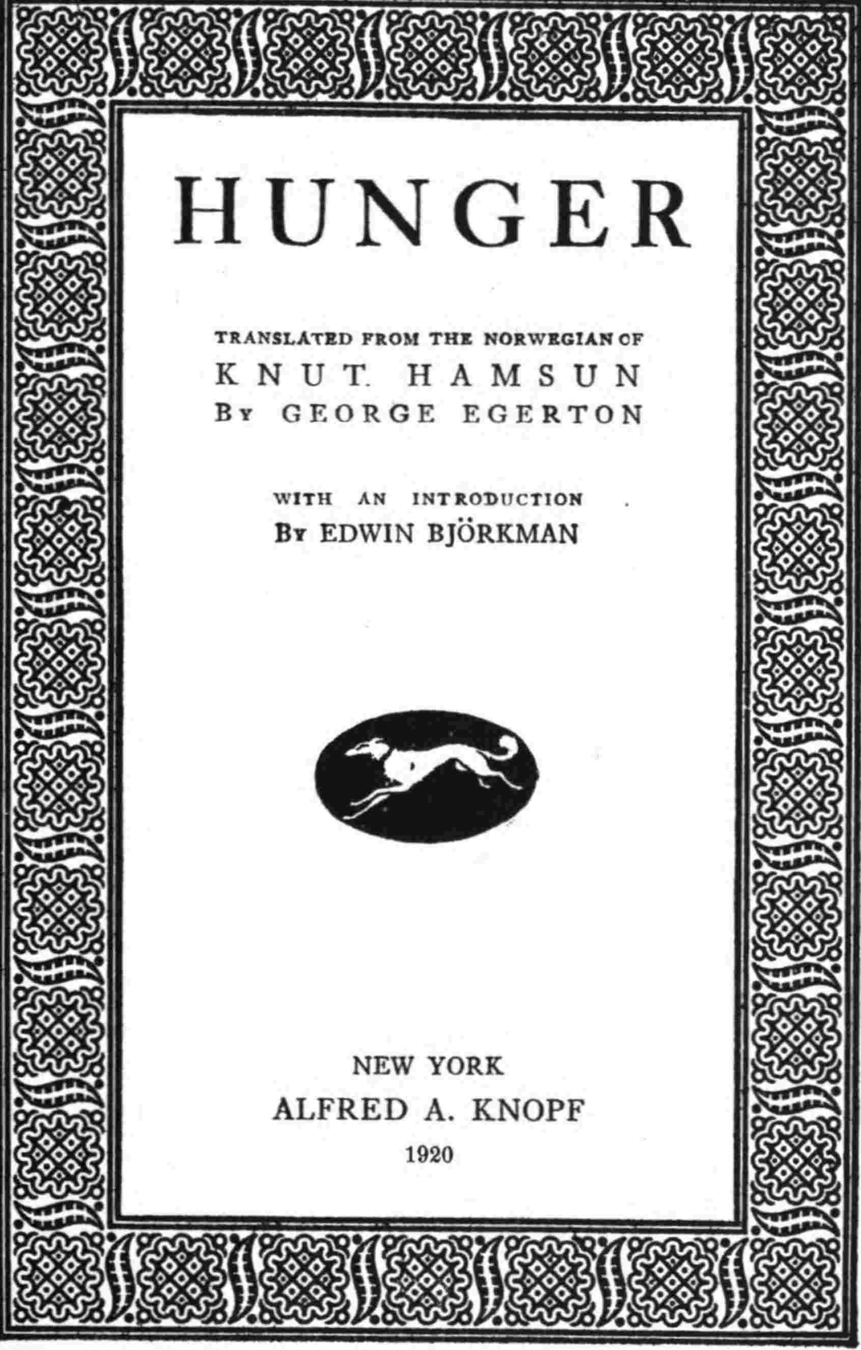 Hunger cover