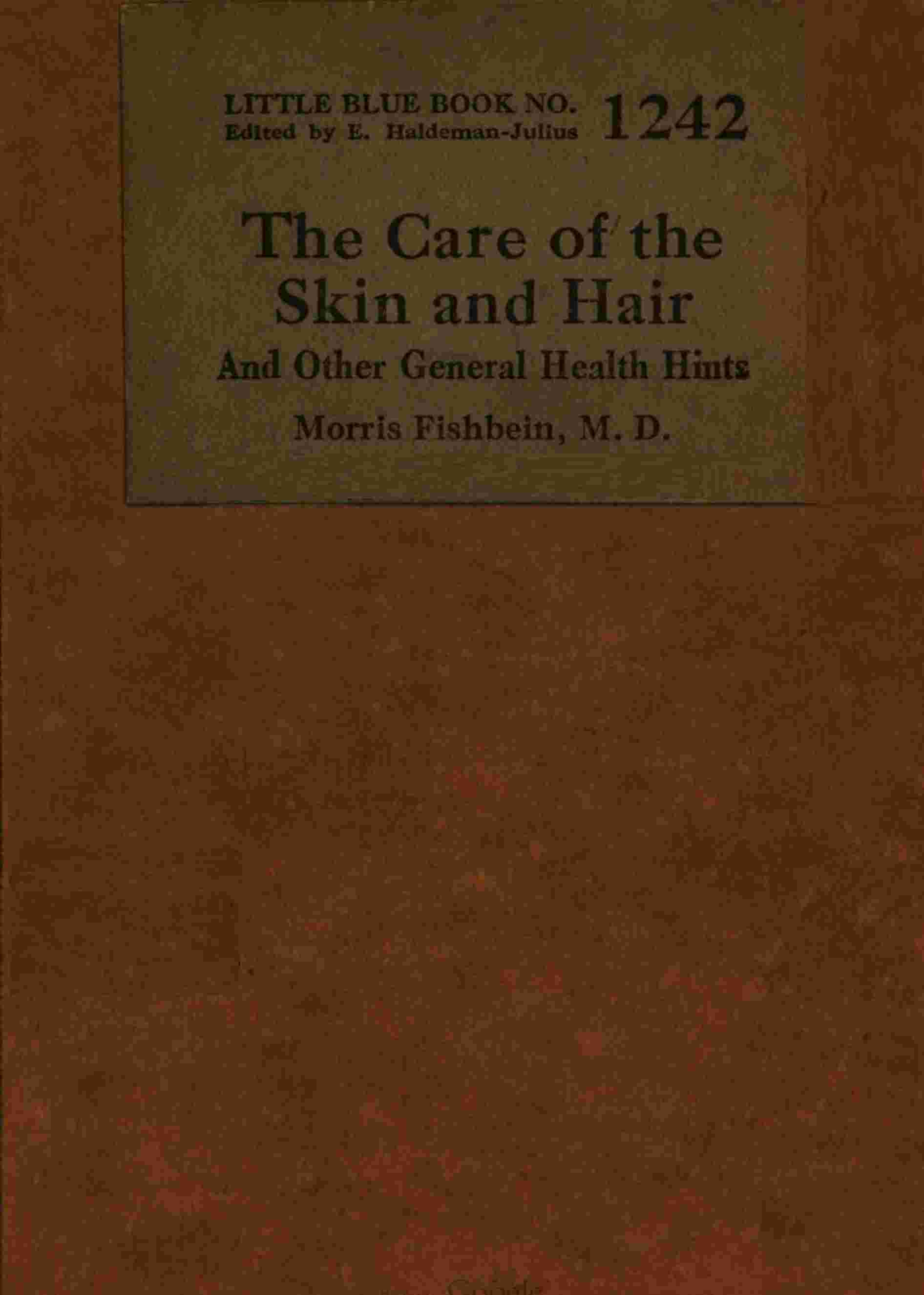 The care of the skin and hair cover