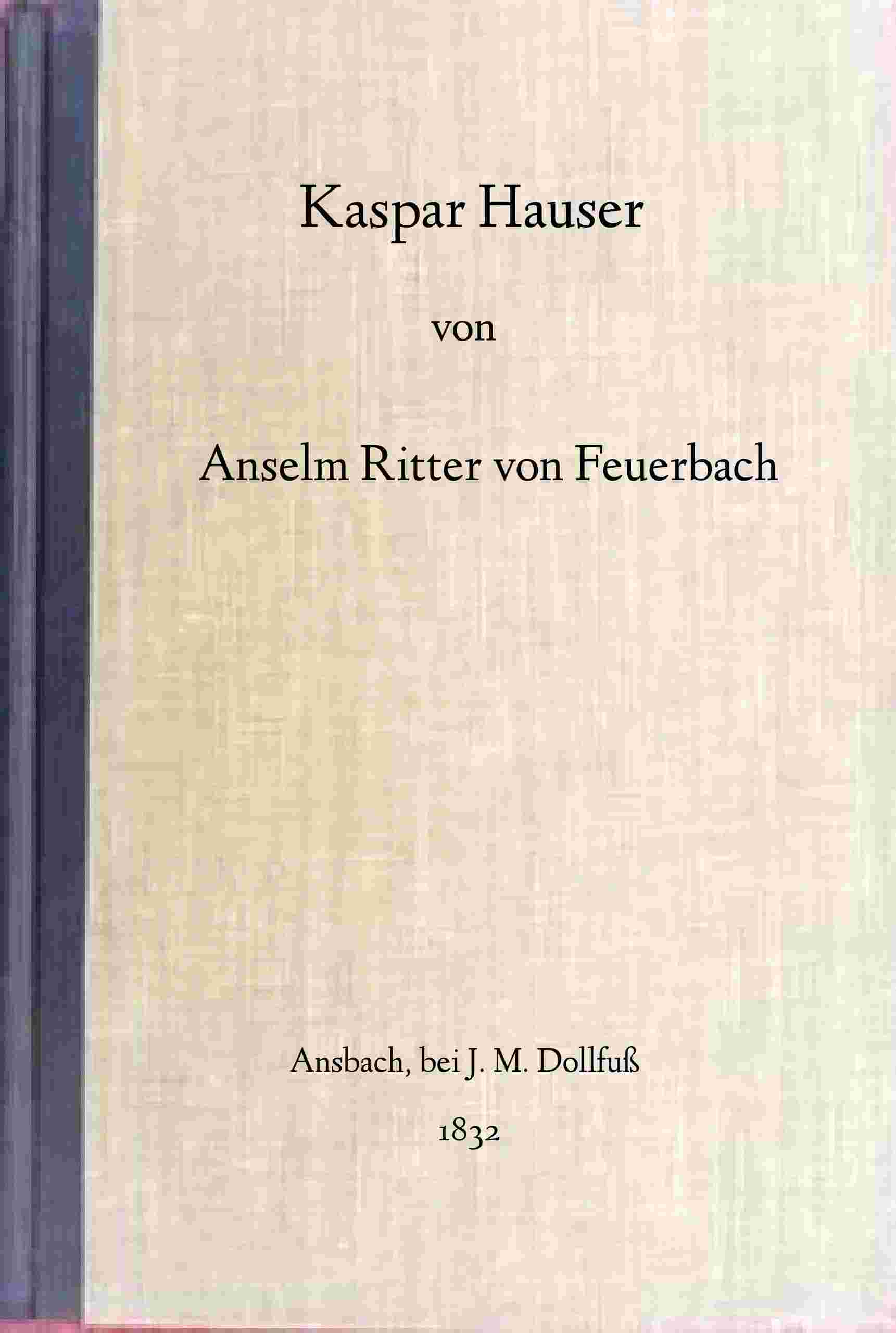 Kaspar Hauser cover