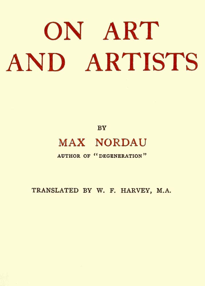 On art and artists cover