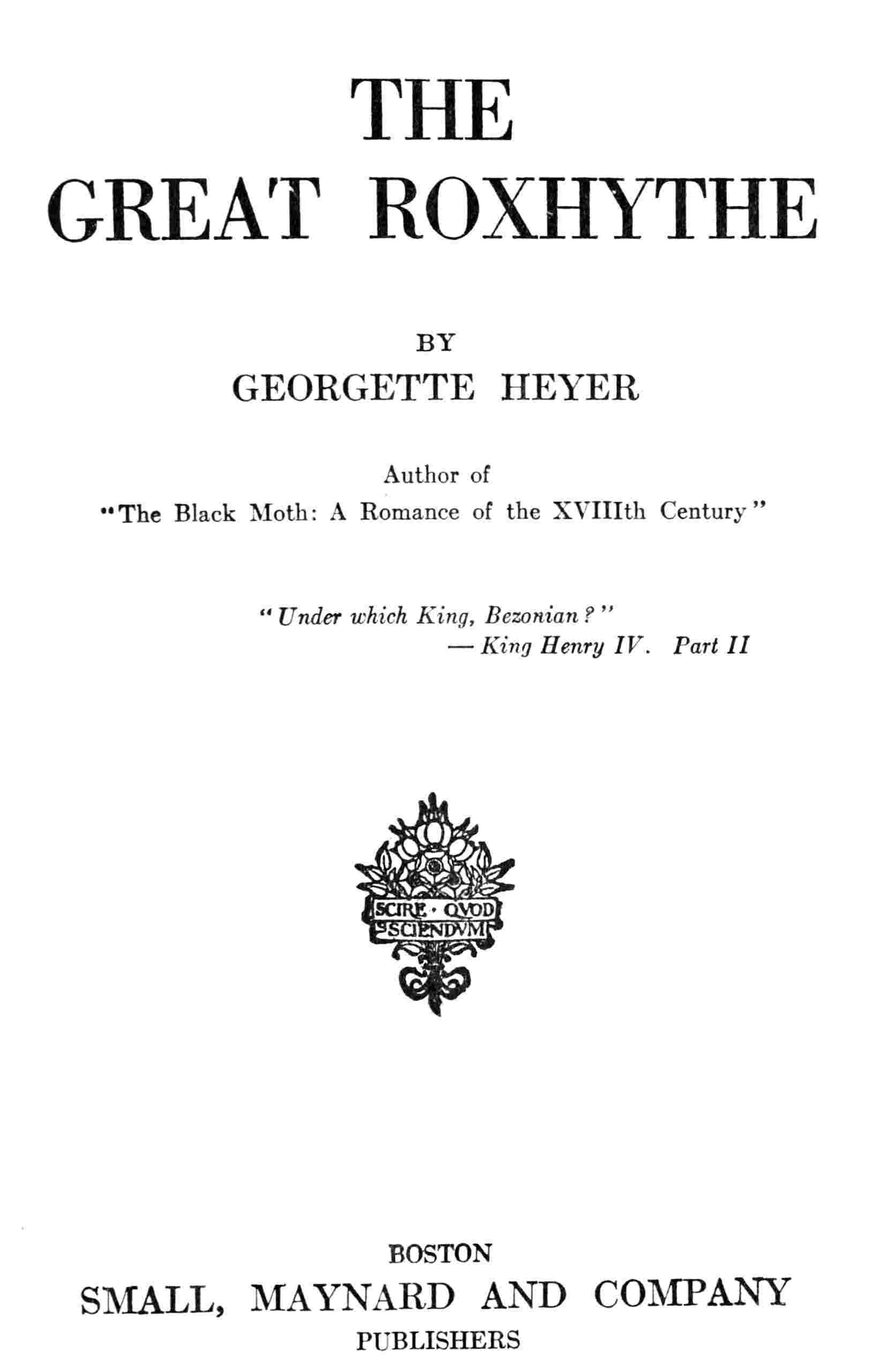 The great Roxhythe cover