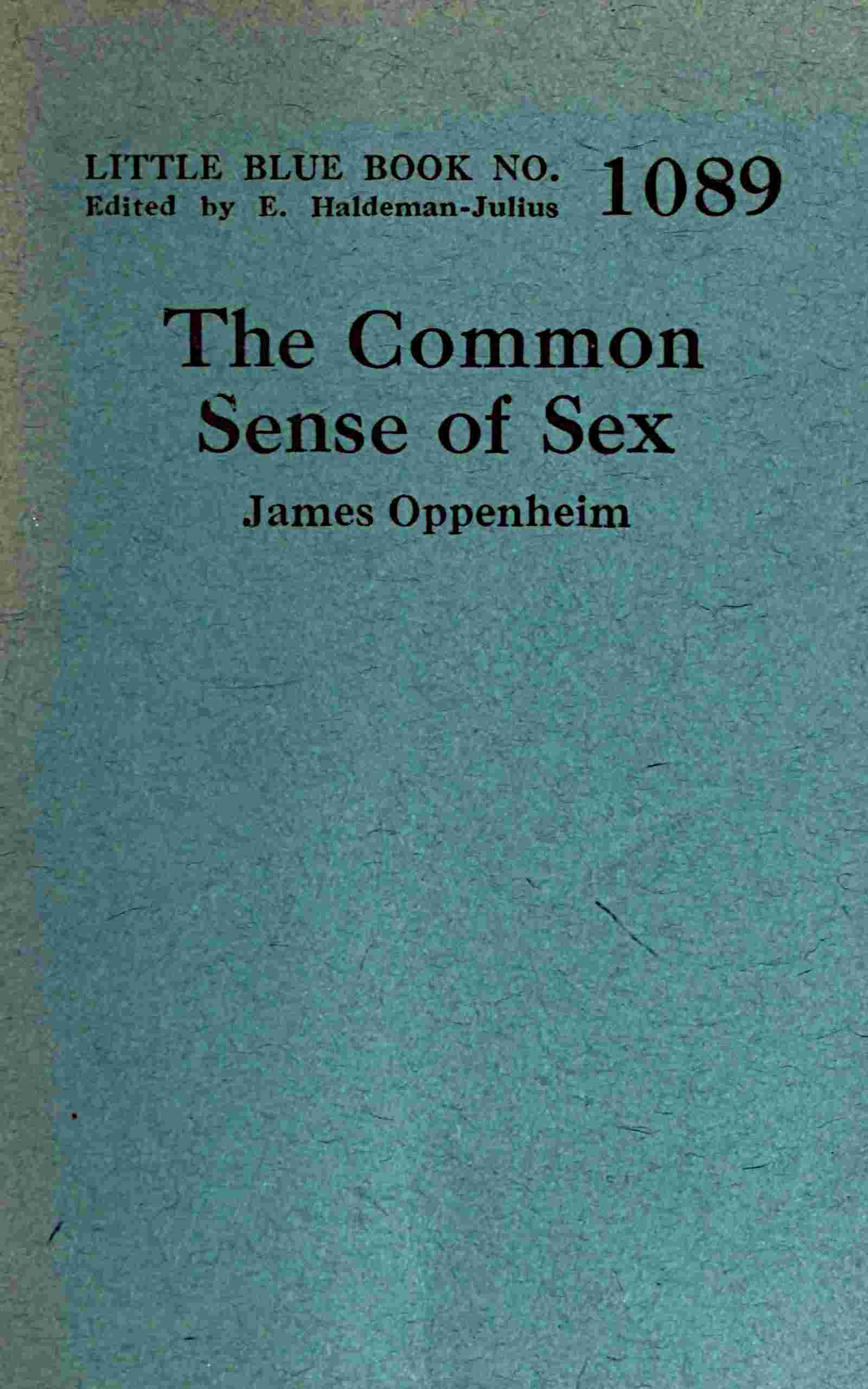 The common sense of sex cover