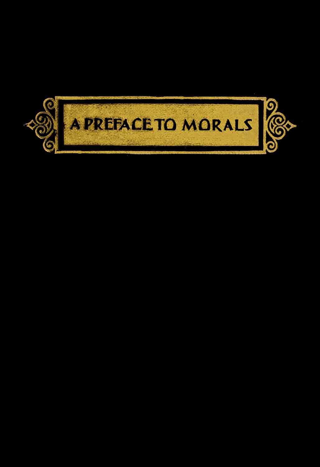 A preface to morals cover