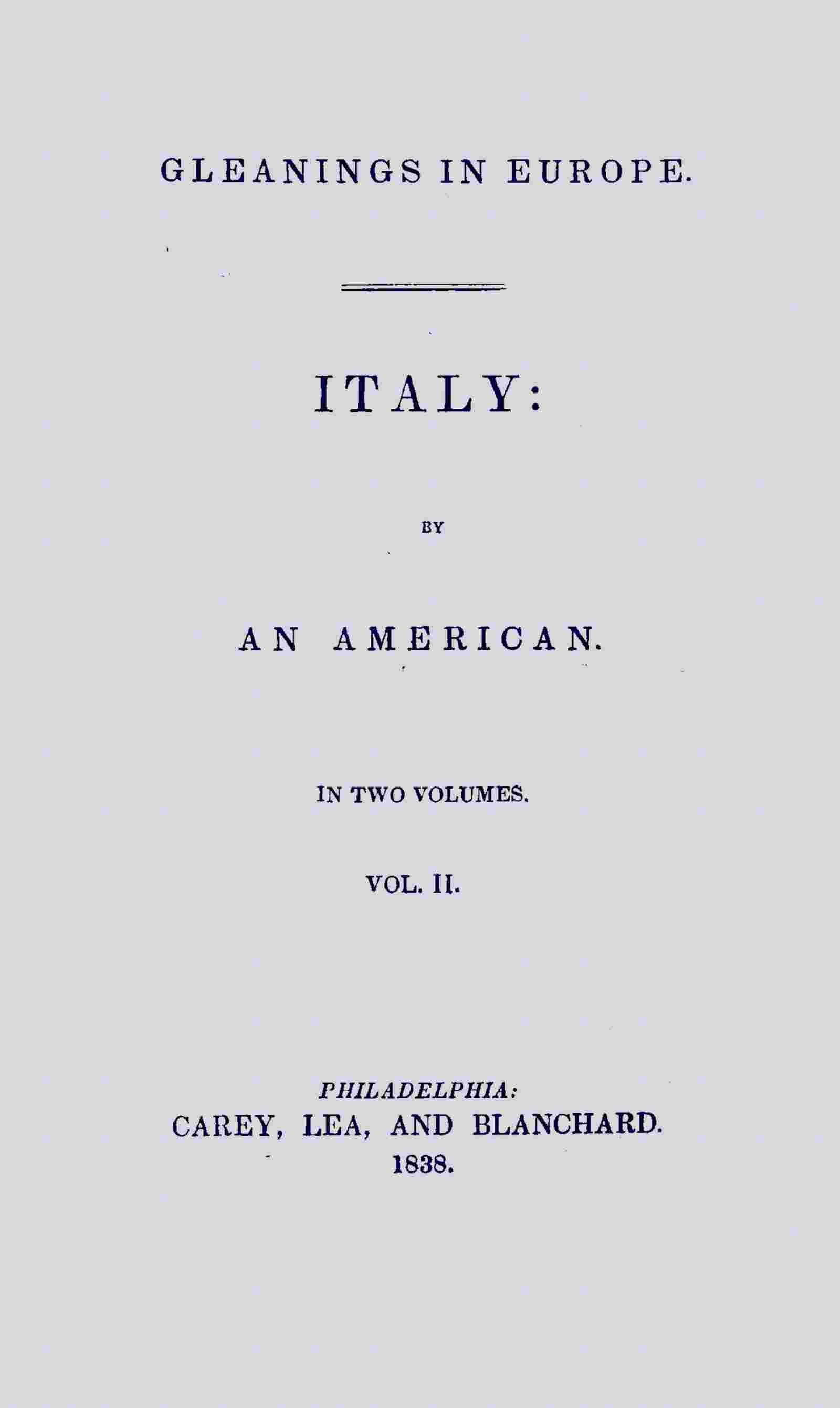 Gleanings in Europe cover
