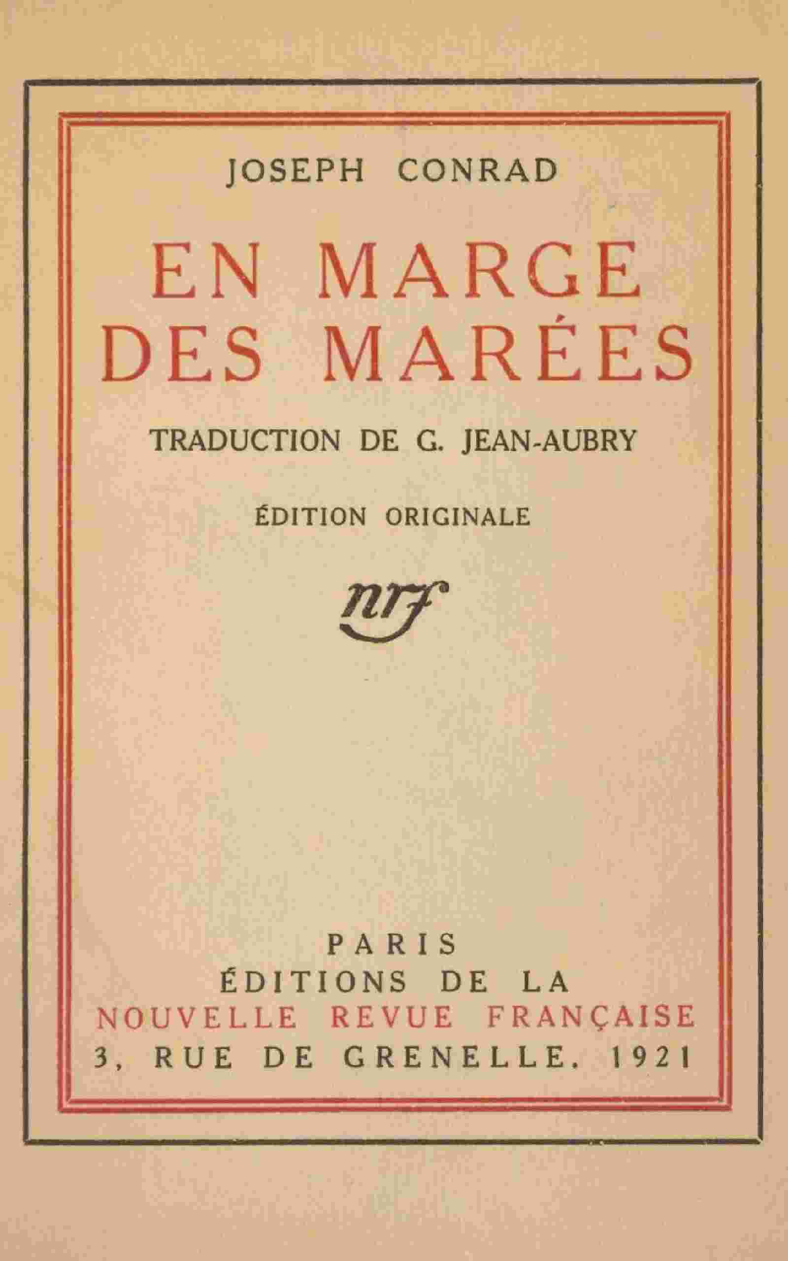 En marge des marées cover