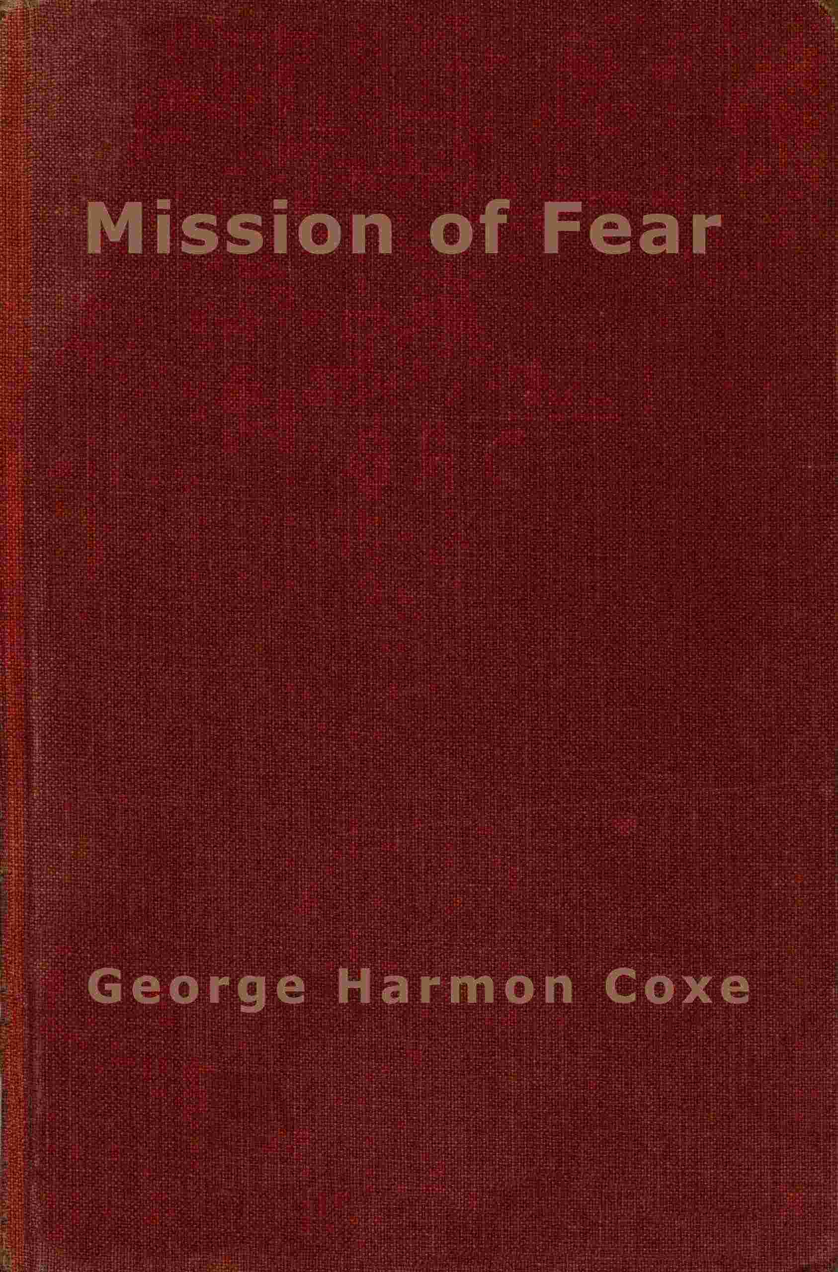 Mission of fear cover