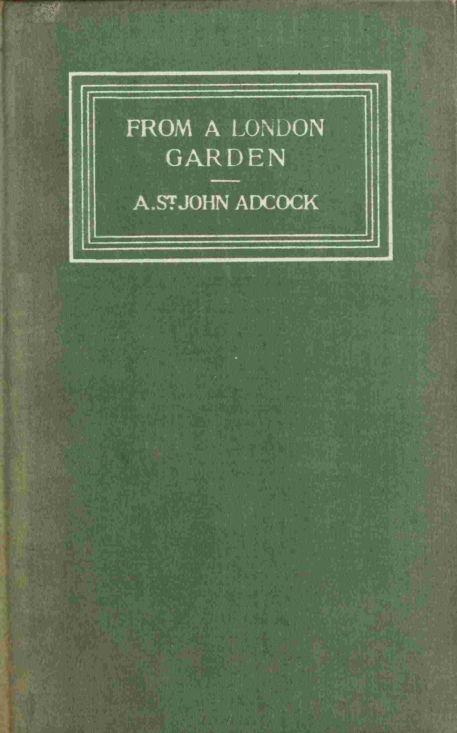 From a London garden cover