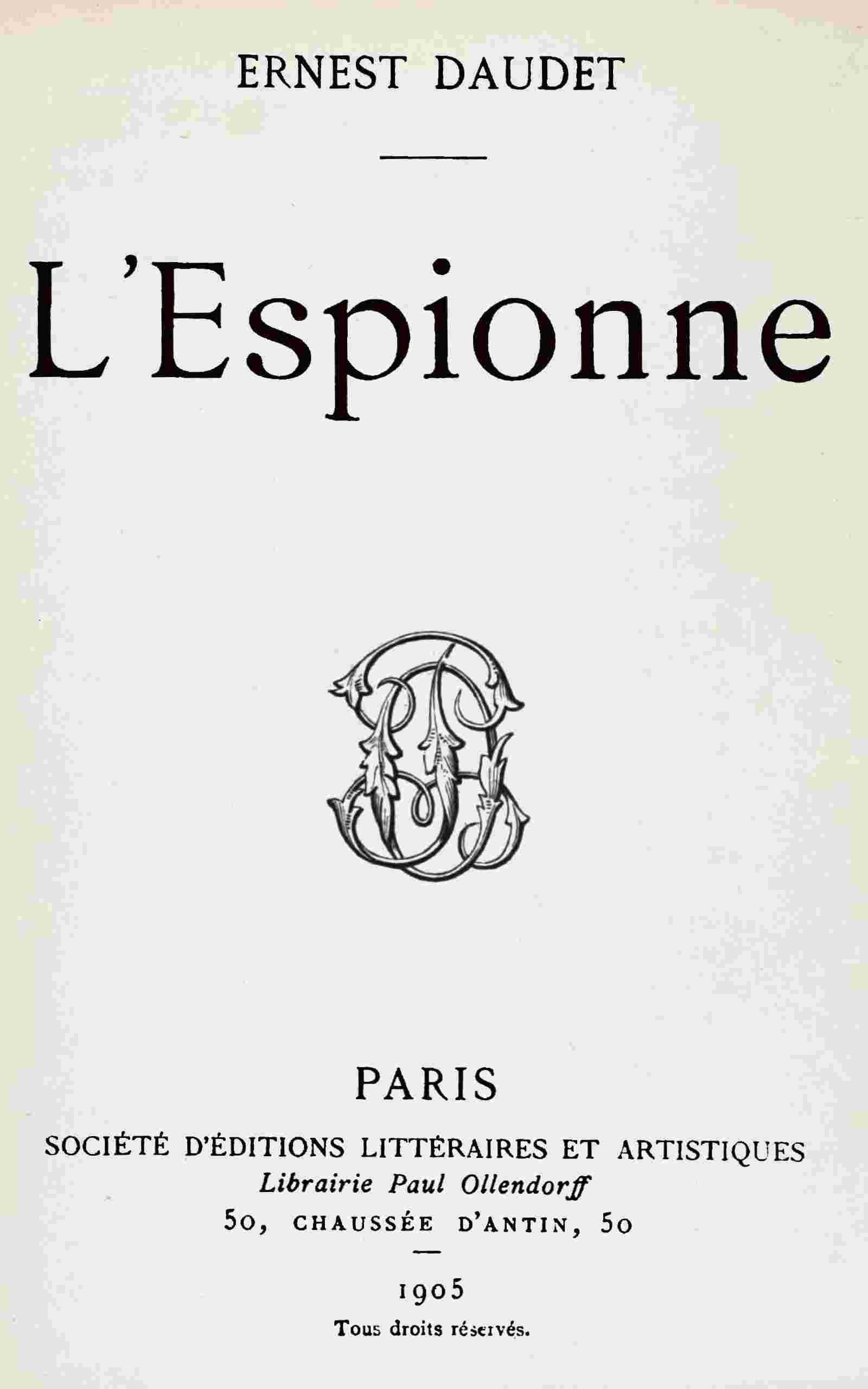 L'espionne cover